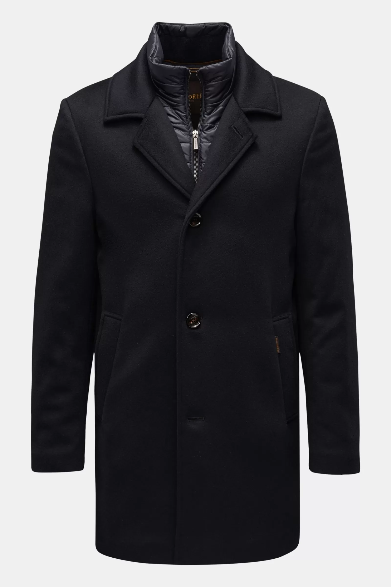 Wool Short Coat 'Monferrato' Navy>MOORER Shop