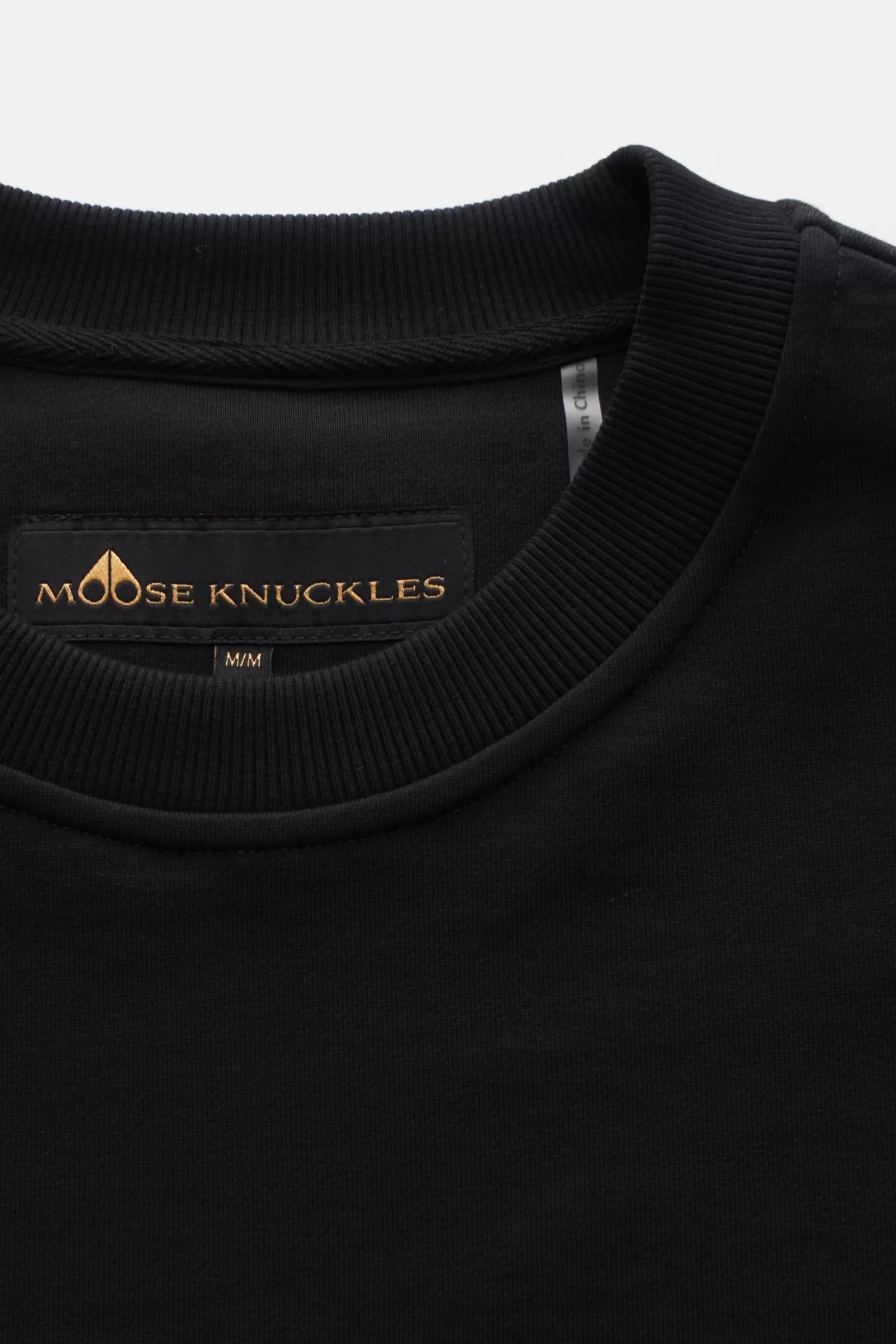 Crew Neck Sweatshirt 'snyder' Black>Moose Knuckles Fashion