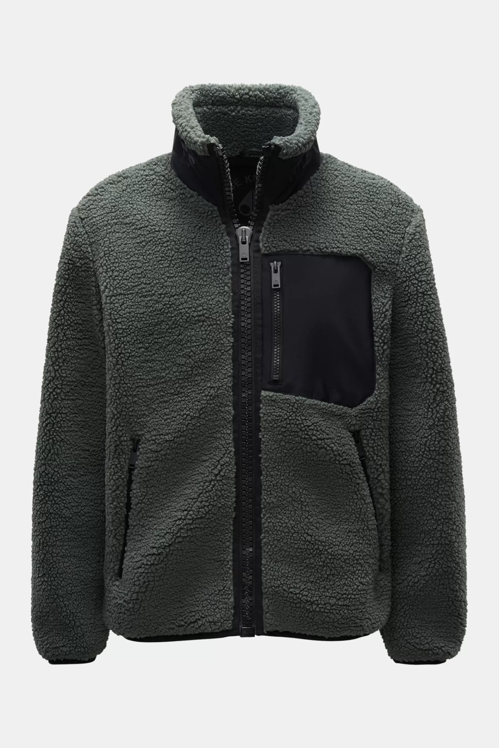 Fleece Jacket 'saglek Zip Up' Grey-Green>Moose Knuckles Shop