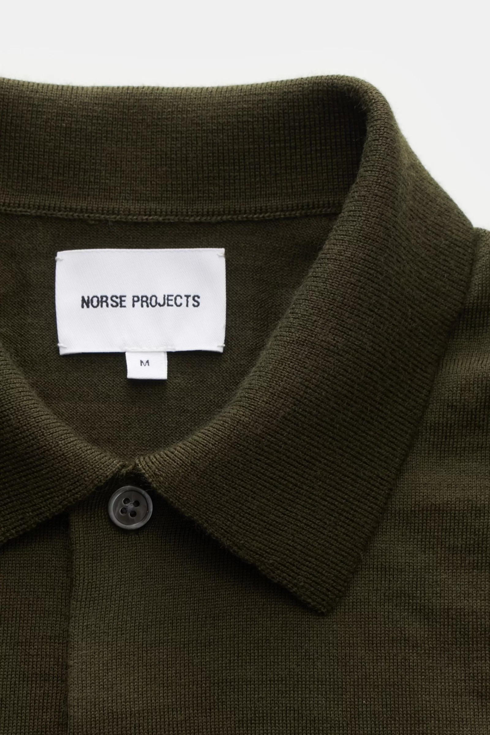 Knit Polo 'Jon Tech' Olive^Norse Projects Outlet