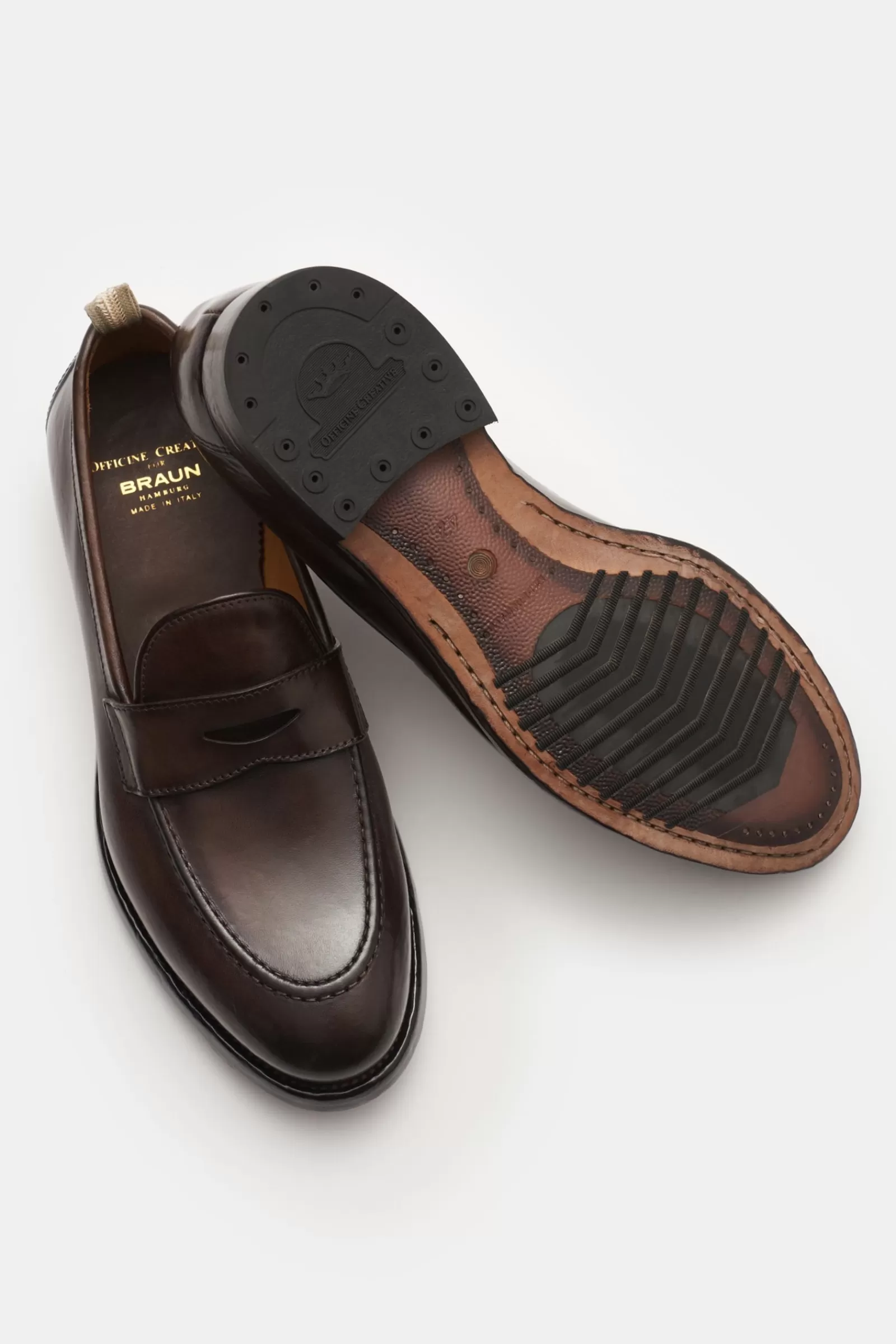 Penny Loafers 'Tulane 002' Dark Brown^Officine Creative Outlet