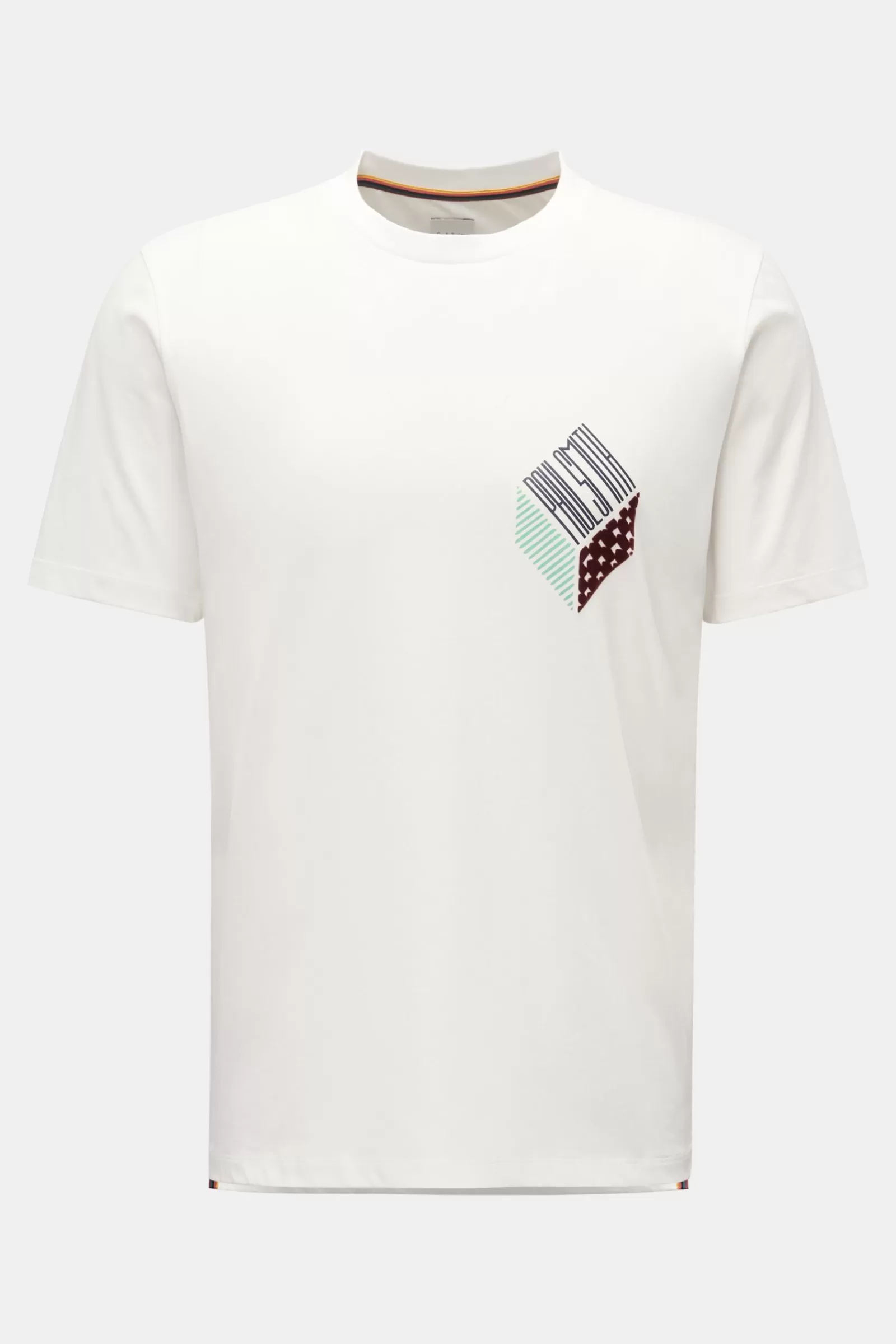 Crew Neck T-Shirt 'Cube Logo' White>Paul Smith Online