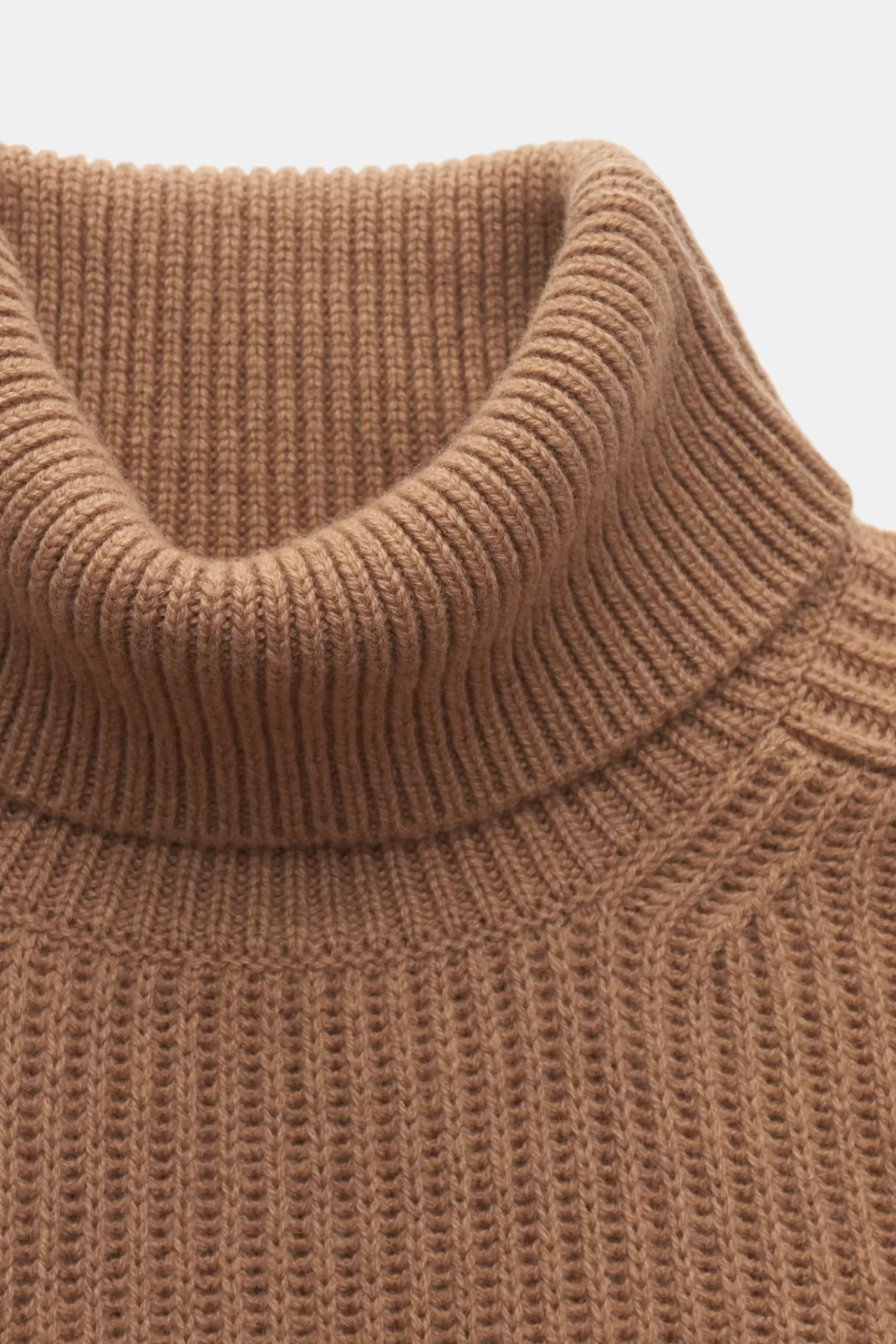 Cashmere Turtleneck Jumper Light Brown^Piacenza Shop