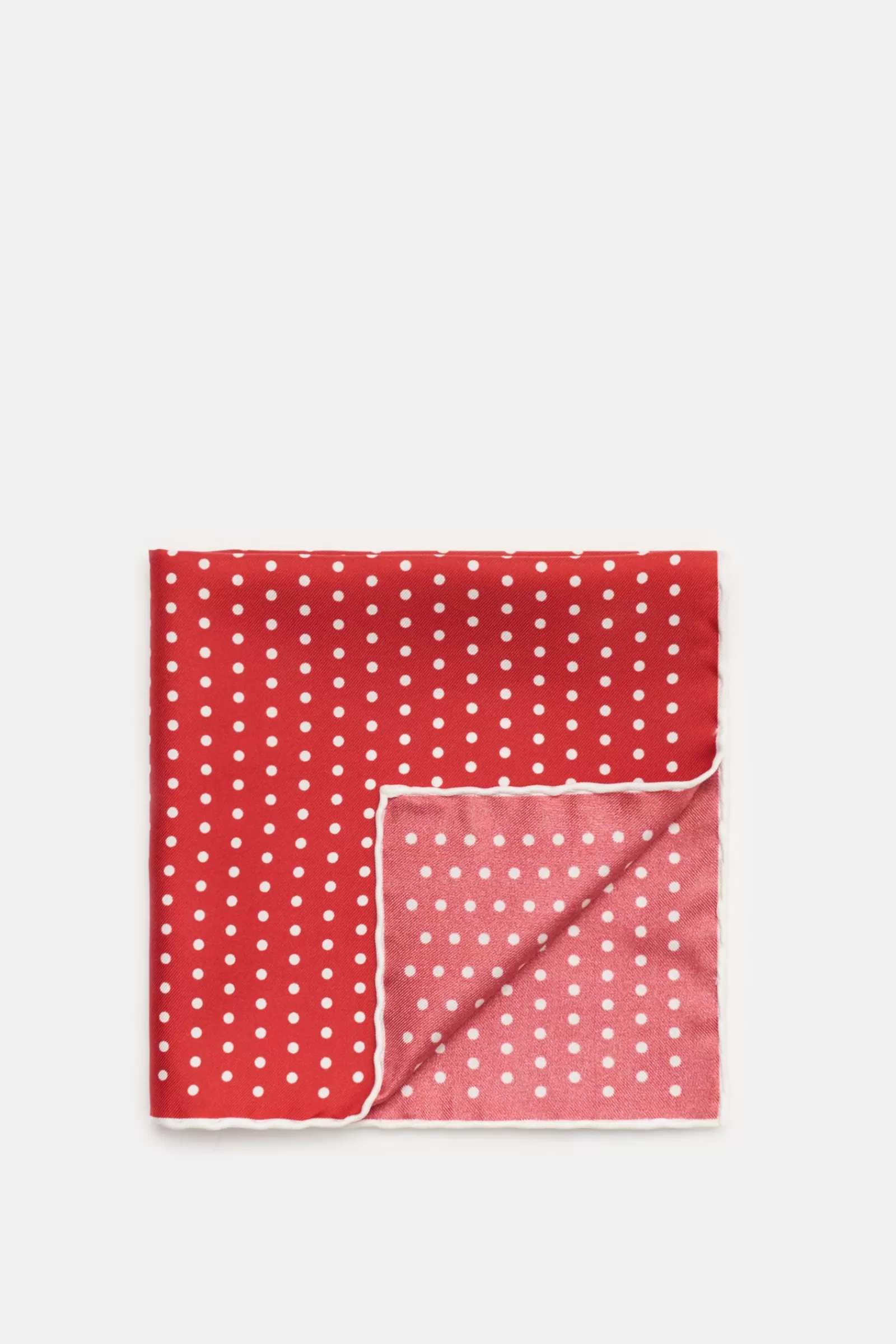 Pocket Square Red/White Spotted^* Discount