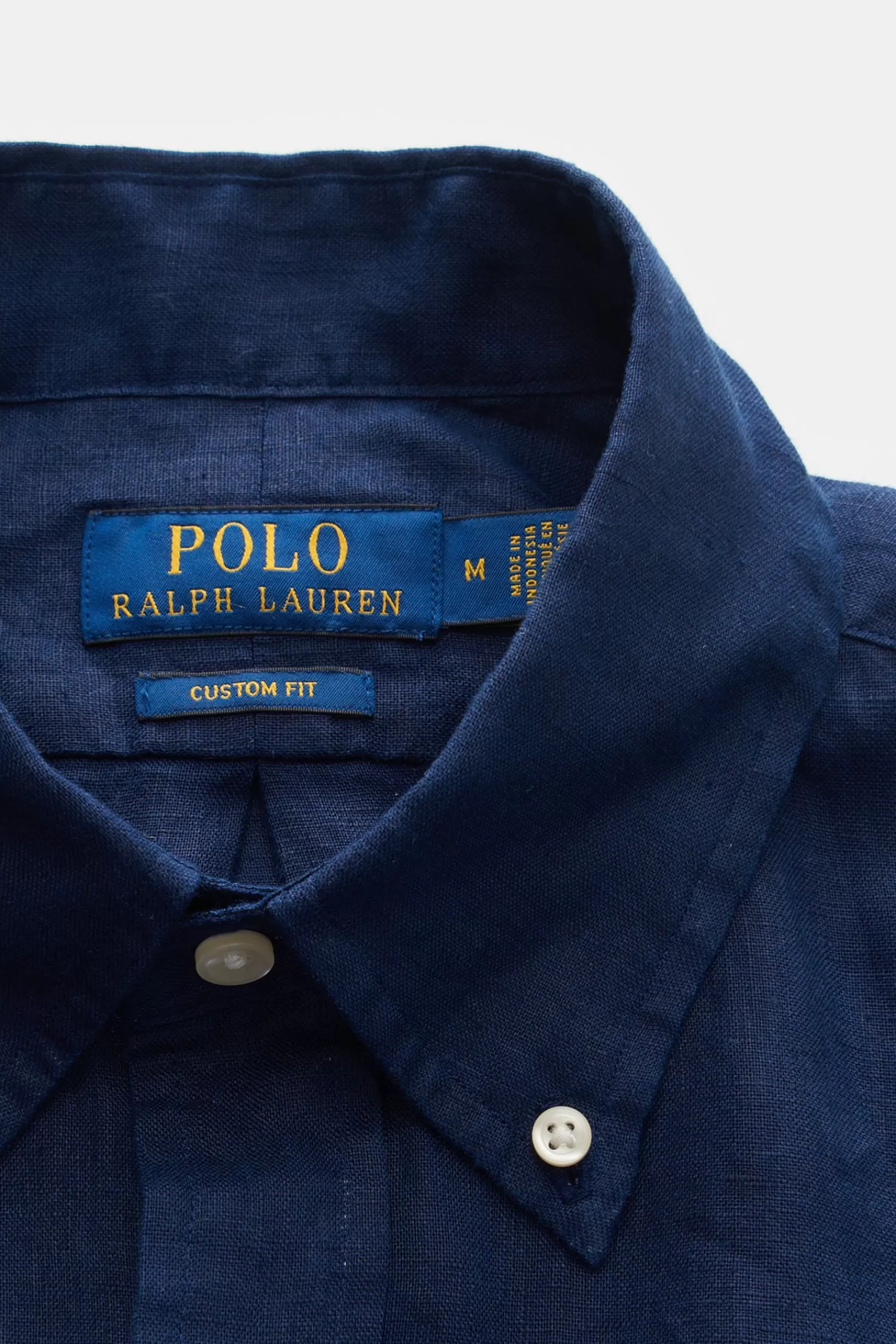 Linen Shirt Button-Down Collar Dark Blue>Polo Ralph Lauren Fashion