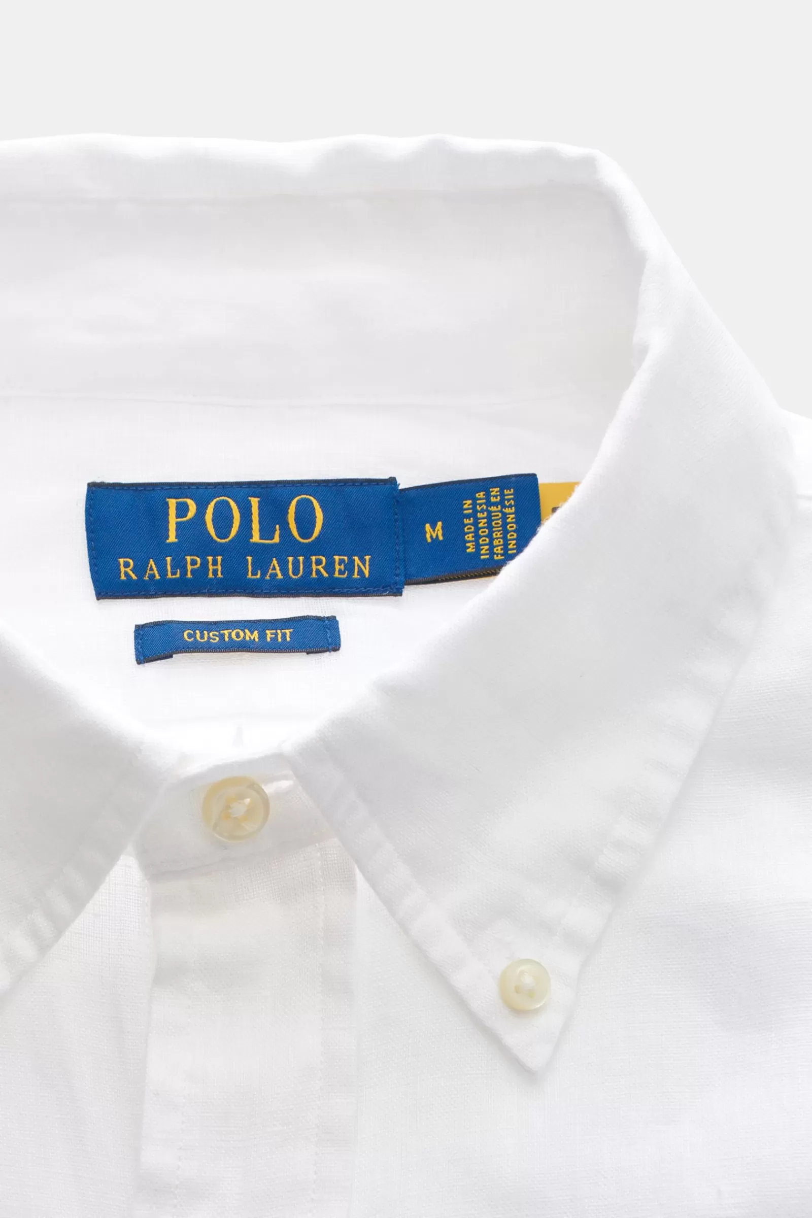 Linen Shirt Button-Down Collar White>Polo Ralph Lauren Cheap