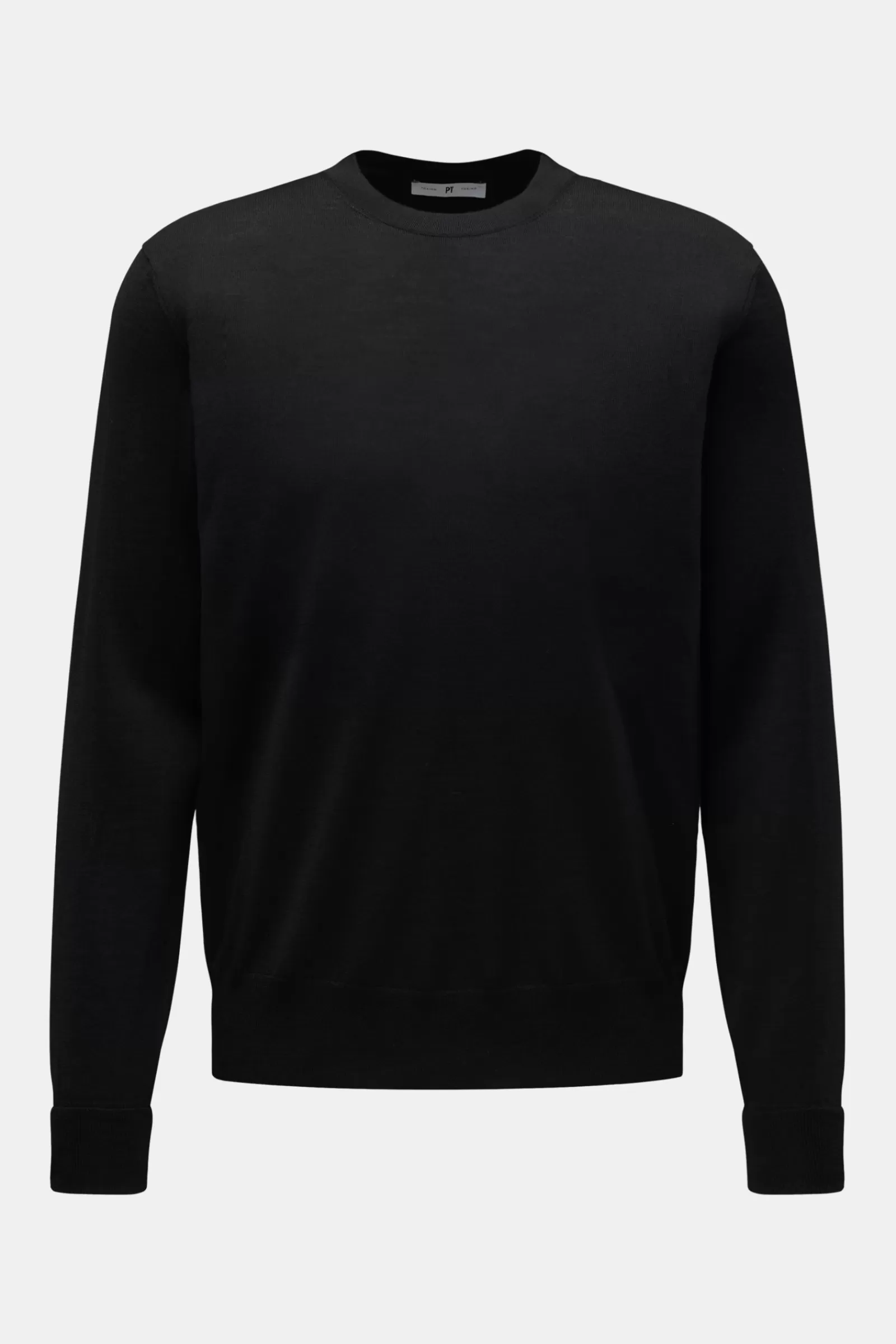 Fine Knit Crew Neck Jumper Black^PT Torino Best