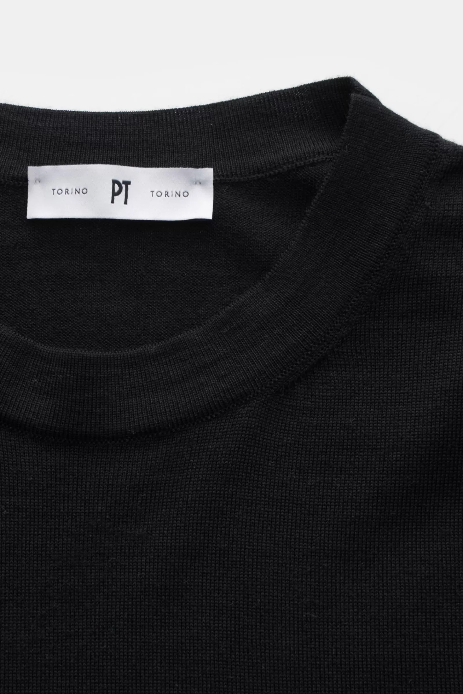 Fine Knit Crew Neck Jumper Black^PT Torino Best