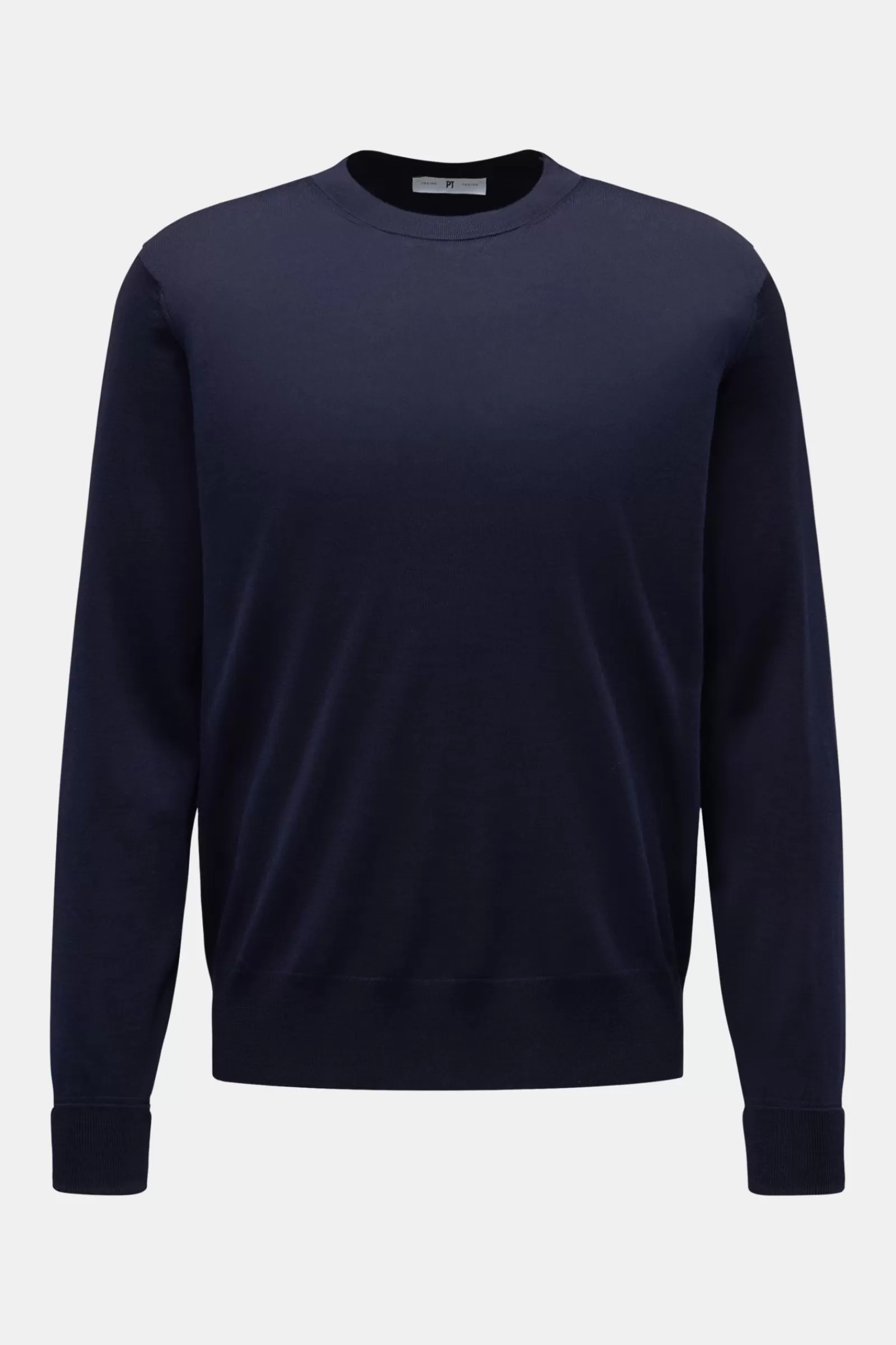 Fine Knit Crew Neck Jumper Navy^PT Torino Store