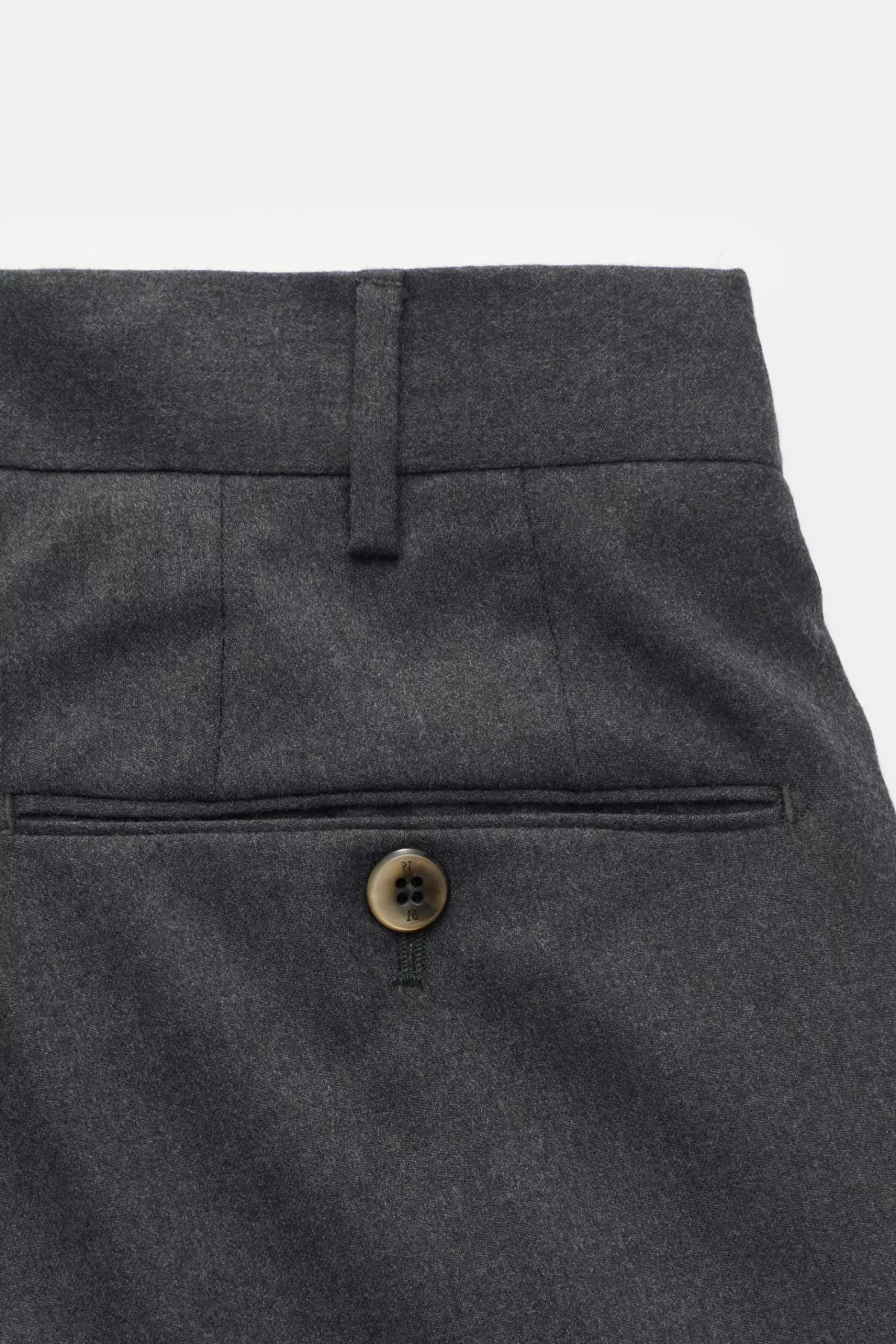 Wool Trousers 'slim Fit' Dark Grey>PT Torino Clearance