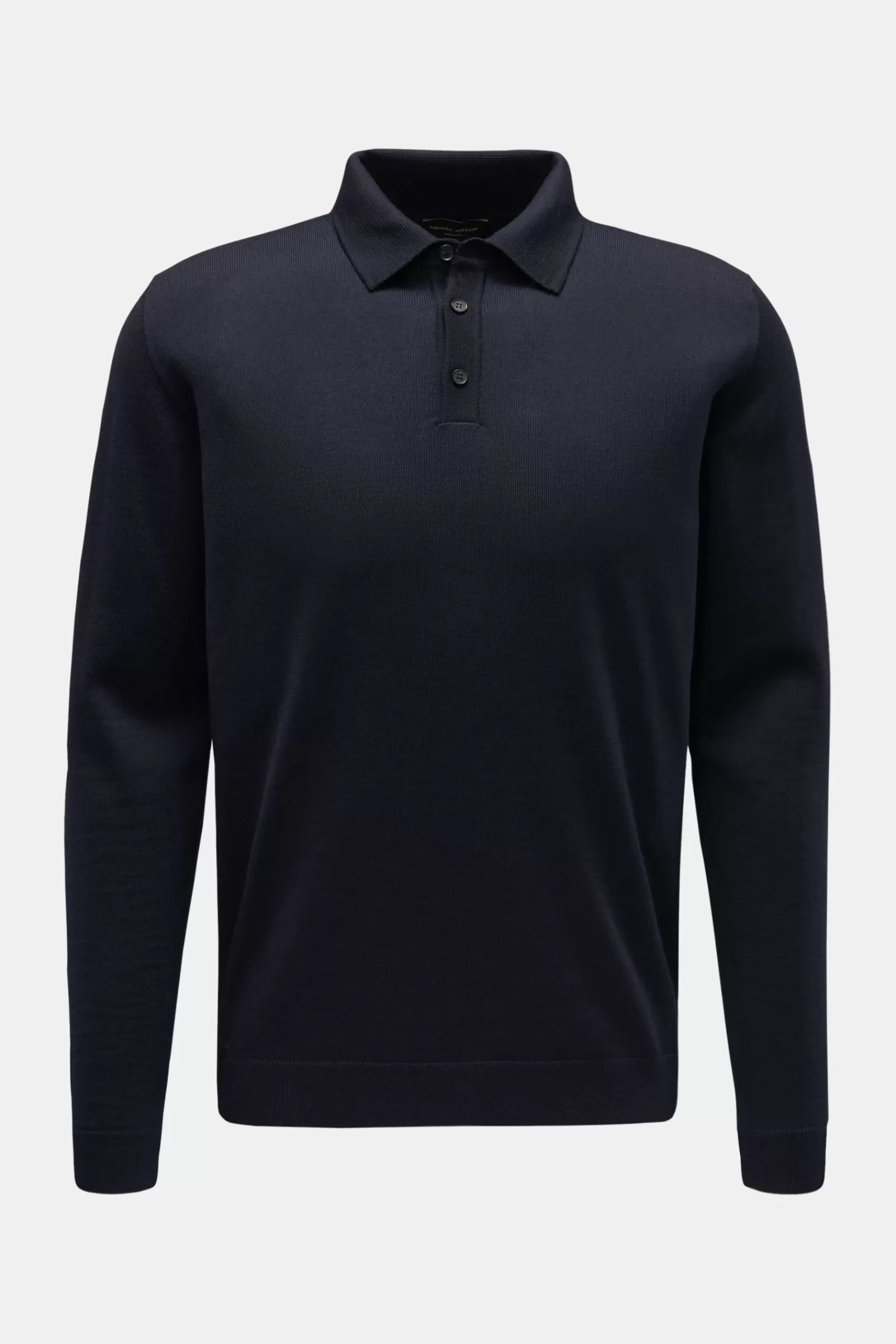 Merino Knit Polo Navy^Roberto Collina Best