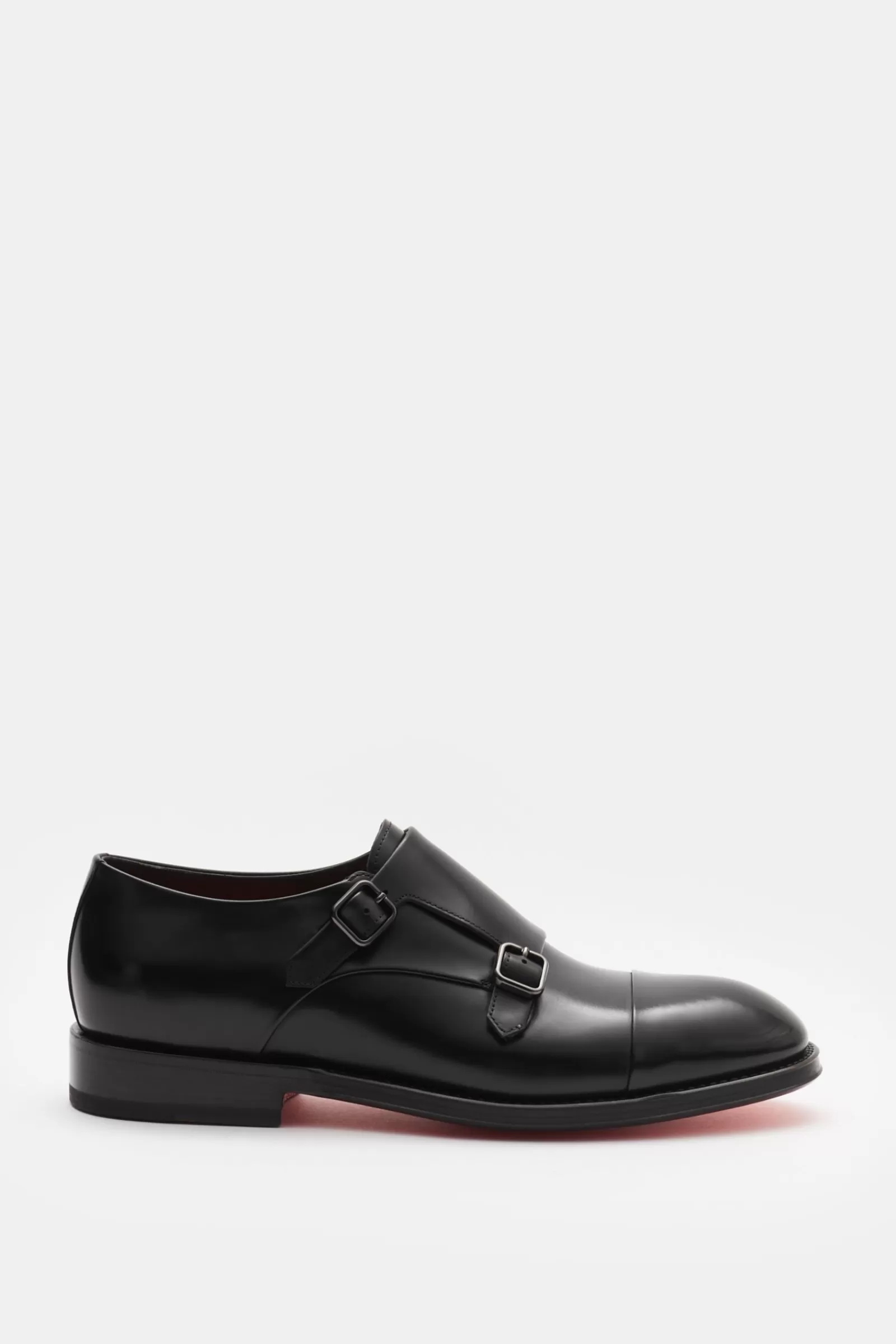 Double Monk Shoes Black^Santoni New