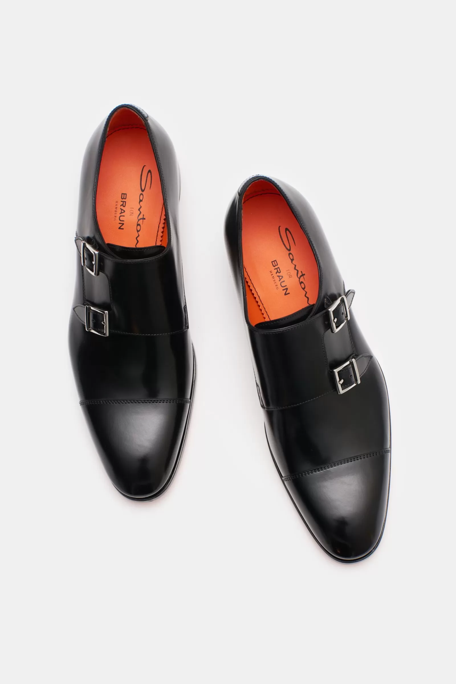 Double Monk Shoes Black^Santoni Clearance