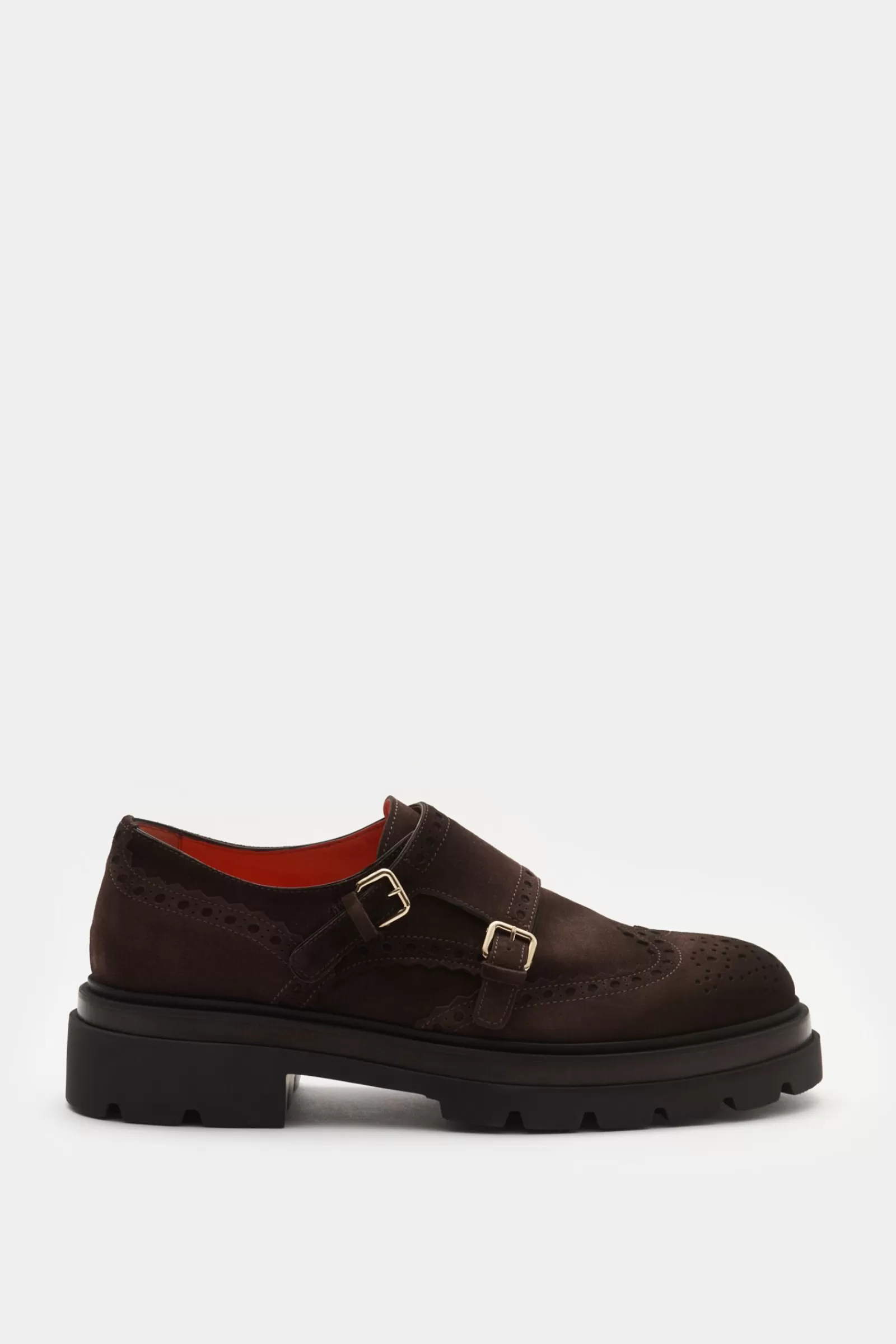 Double Monk Shoes Dark Brown^Santoni Discount