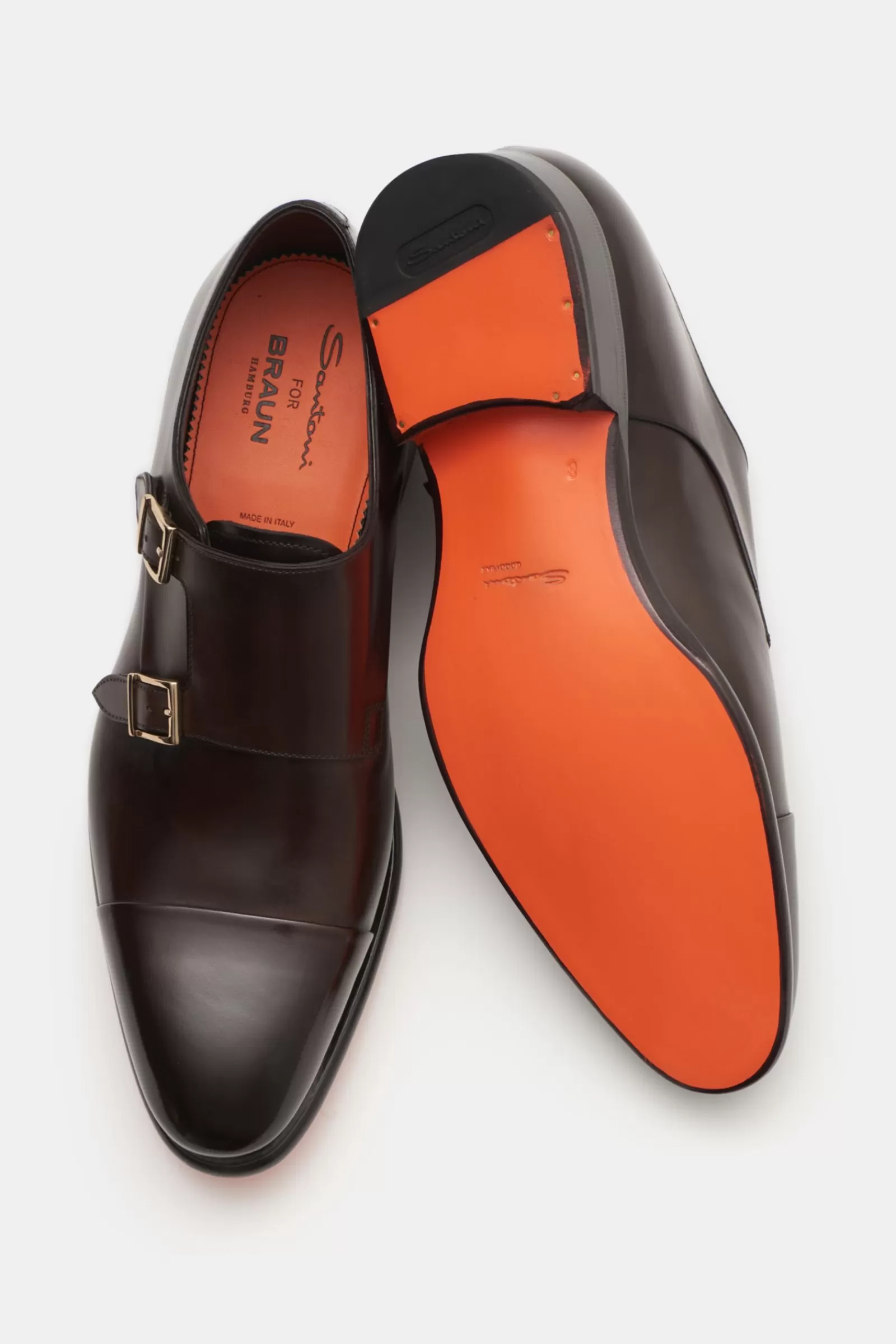 Double Monk Shoes Dark Brown^Santoni Online