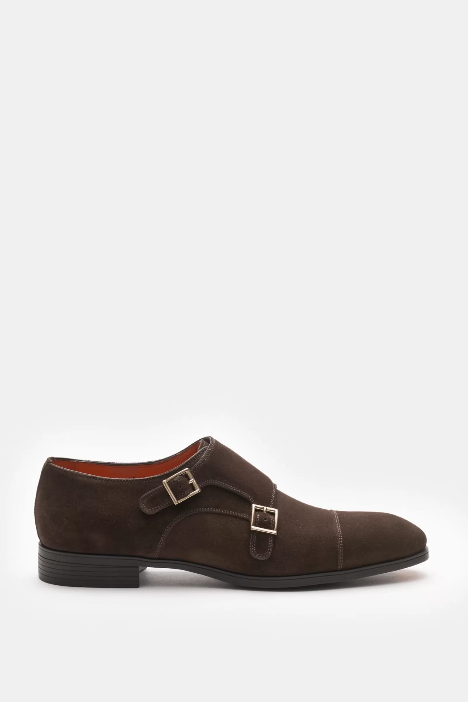 Double Monk Shoes Grey-Brown^Santoni Fashion