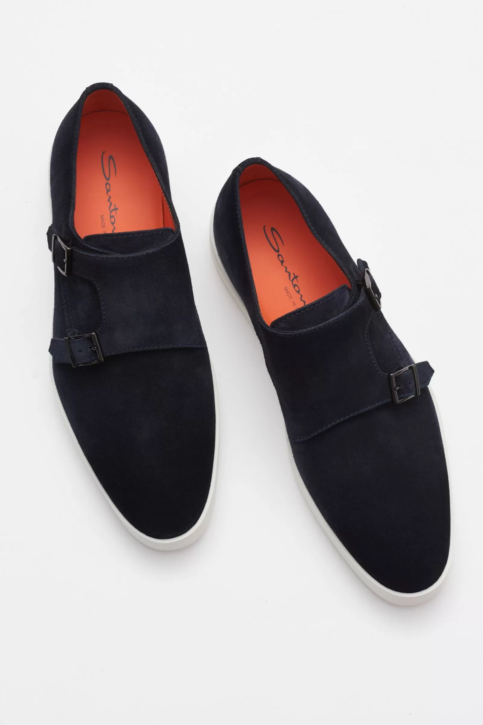 Double Monk Shoes Navy^Santoni Fashion