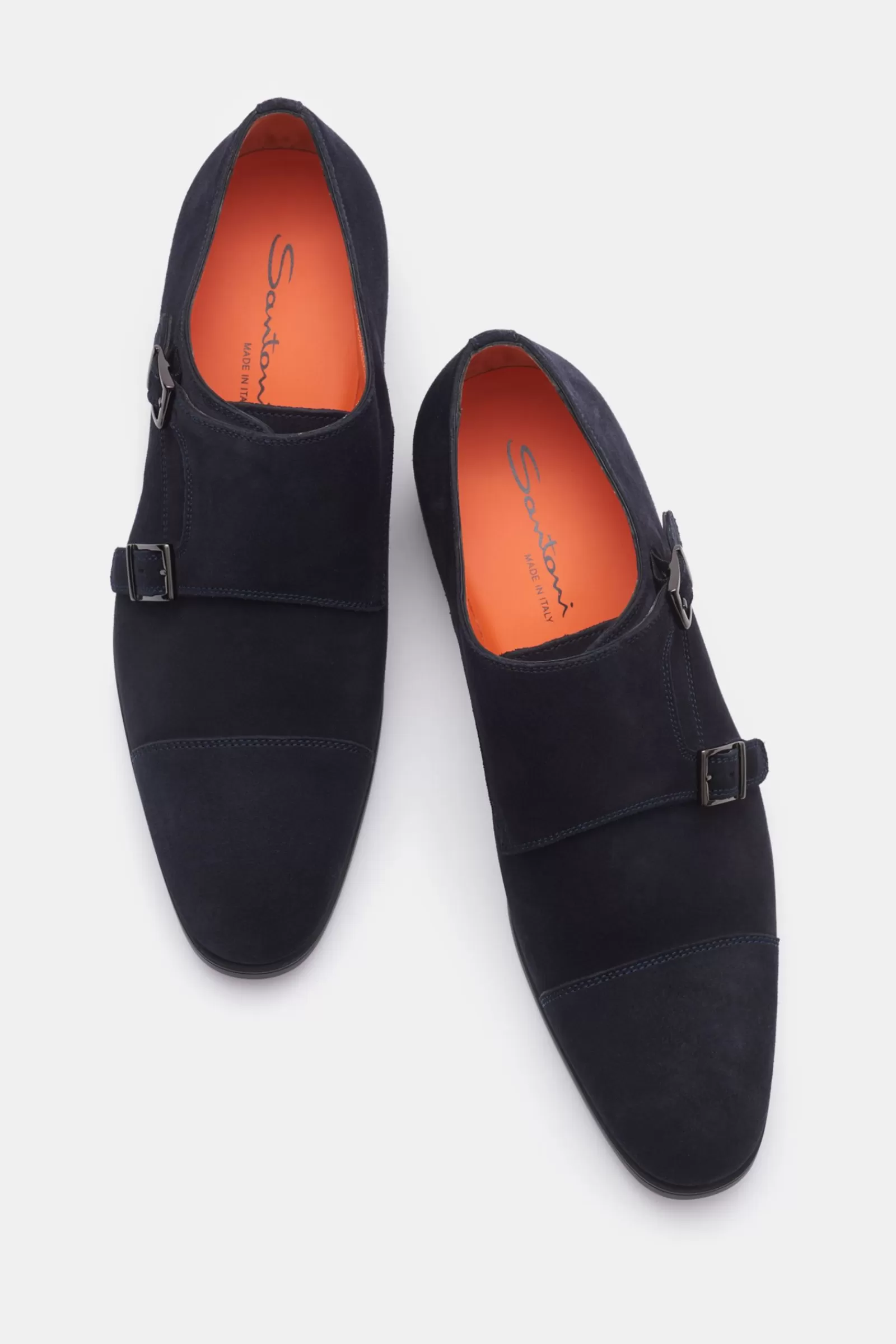 Double Monk Shoes Navy^Santoni Discount