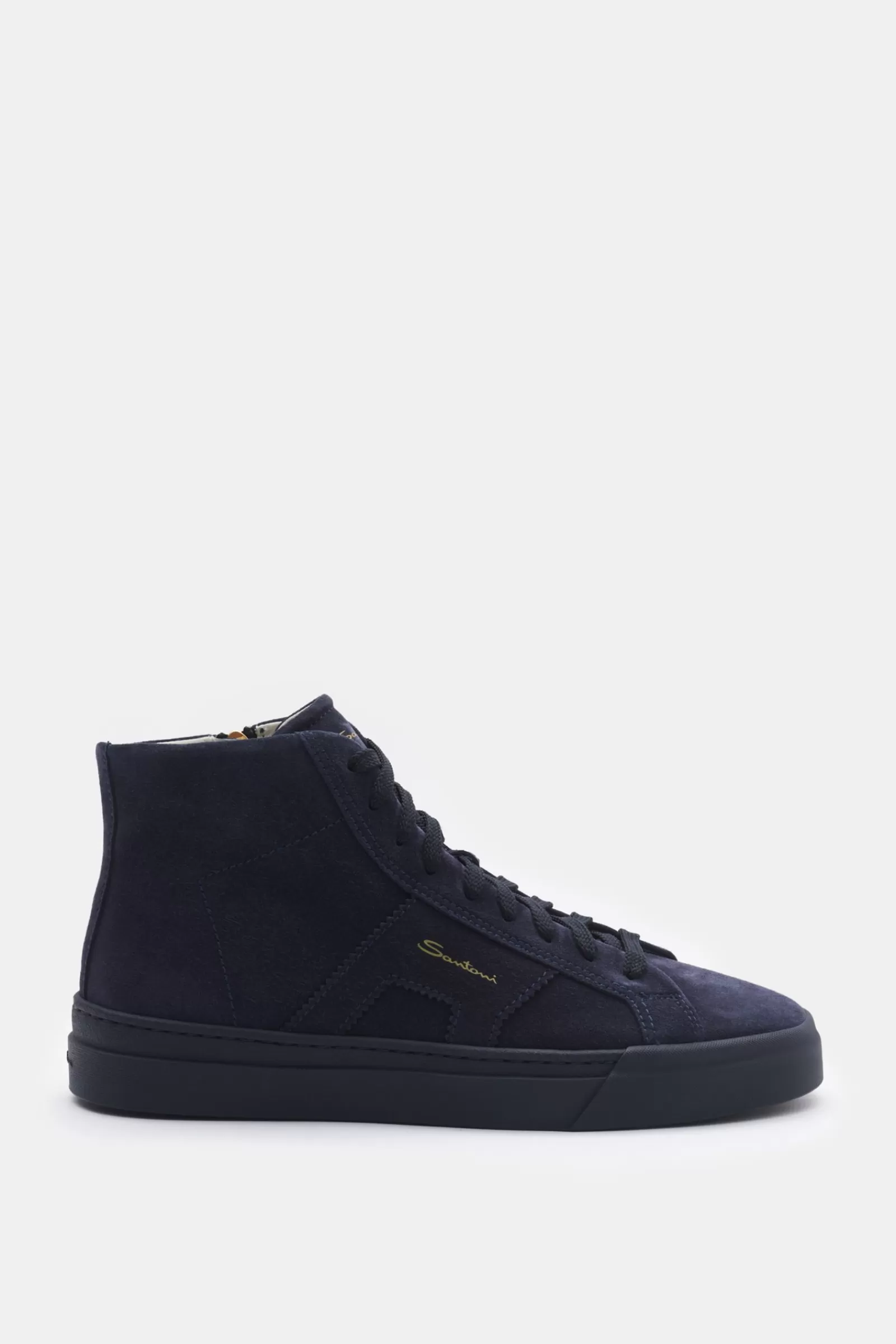 High Top Sneakers 'Double Buckle' Navy^Santoni Store