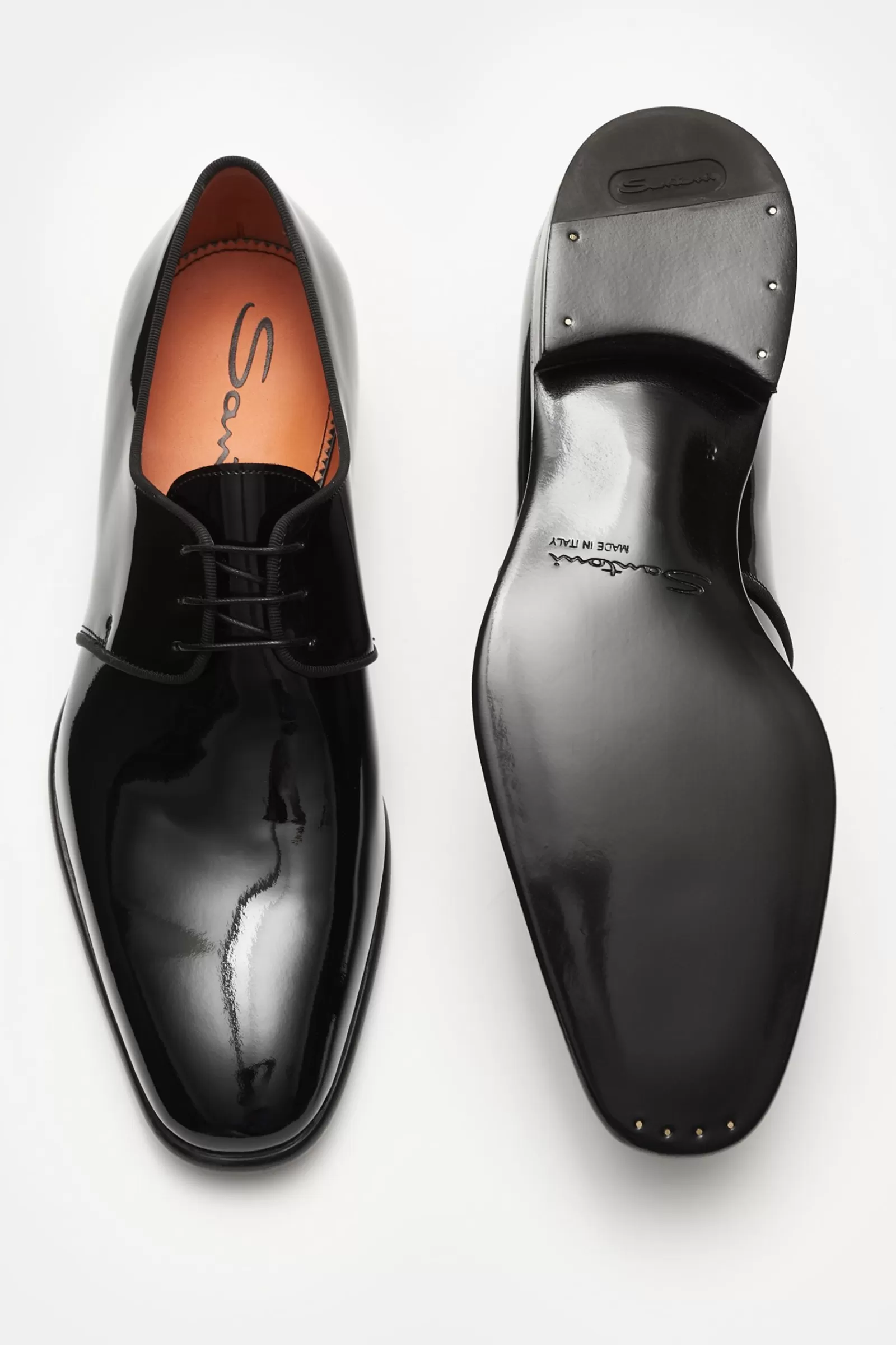 Patent Leather Derby Shoes Black^Santoni Best