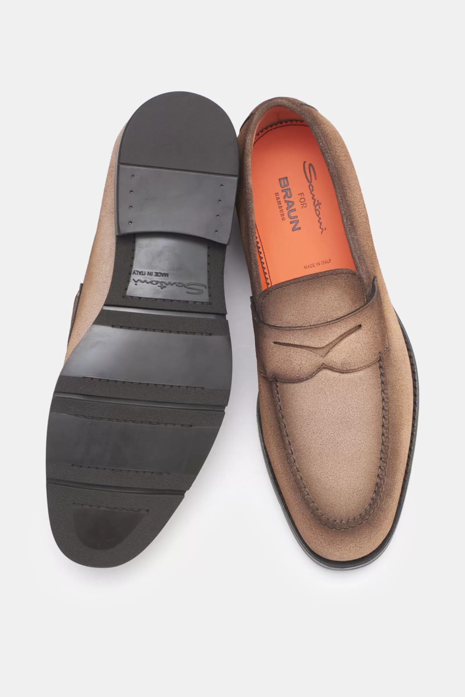 Penny Loafers Grey-Brown^Santoni Best Sale