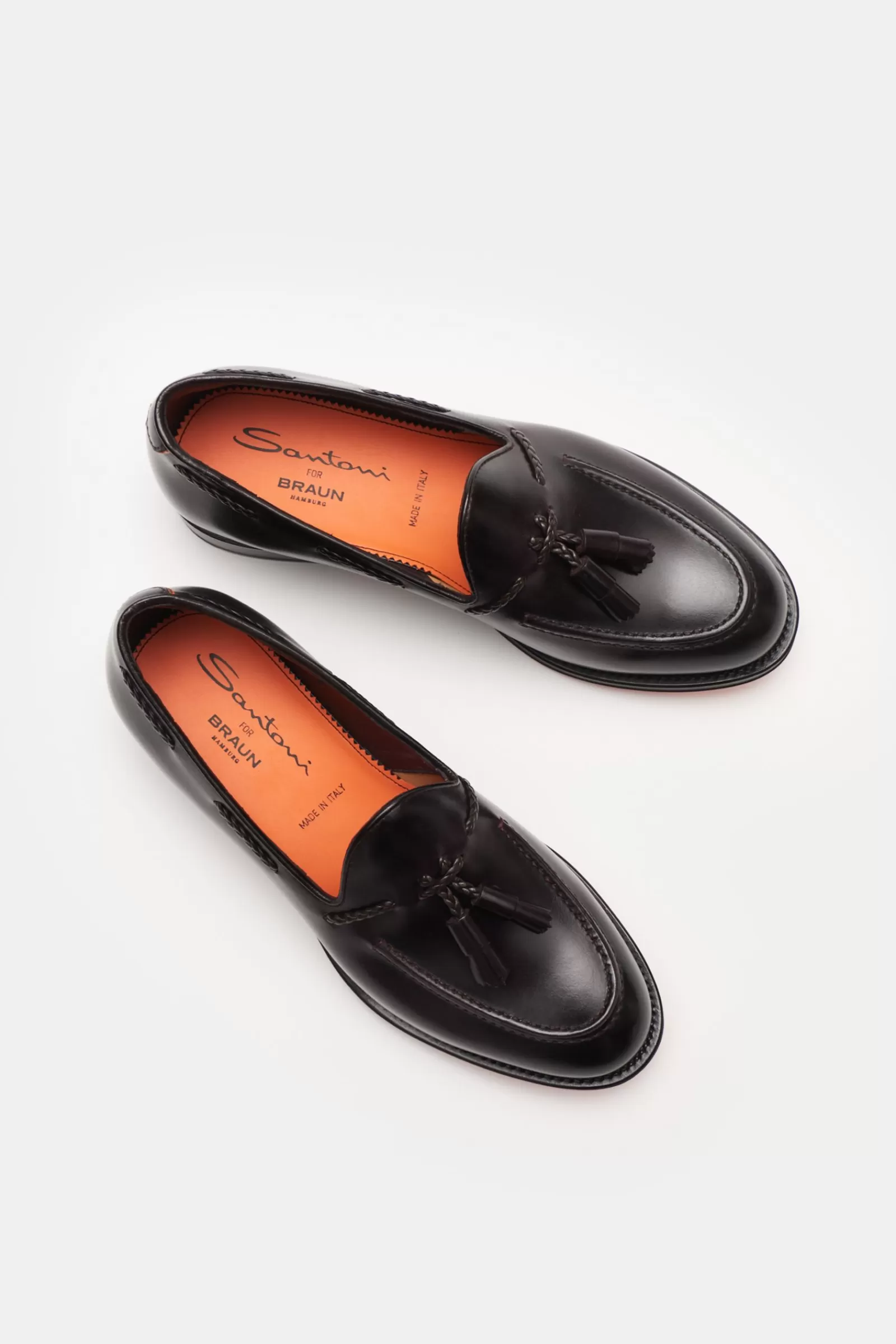 Tassel Loafers Dark Brown^Santoni Shop