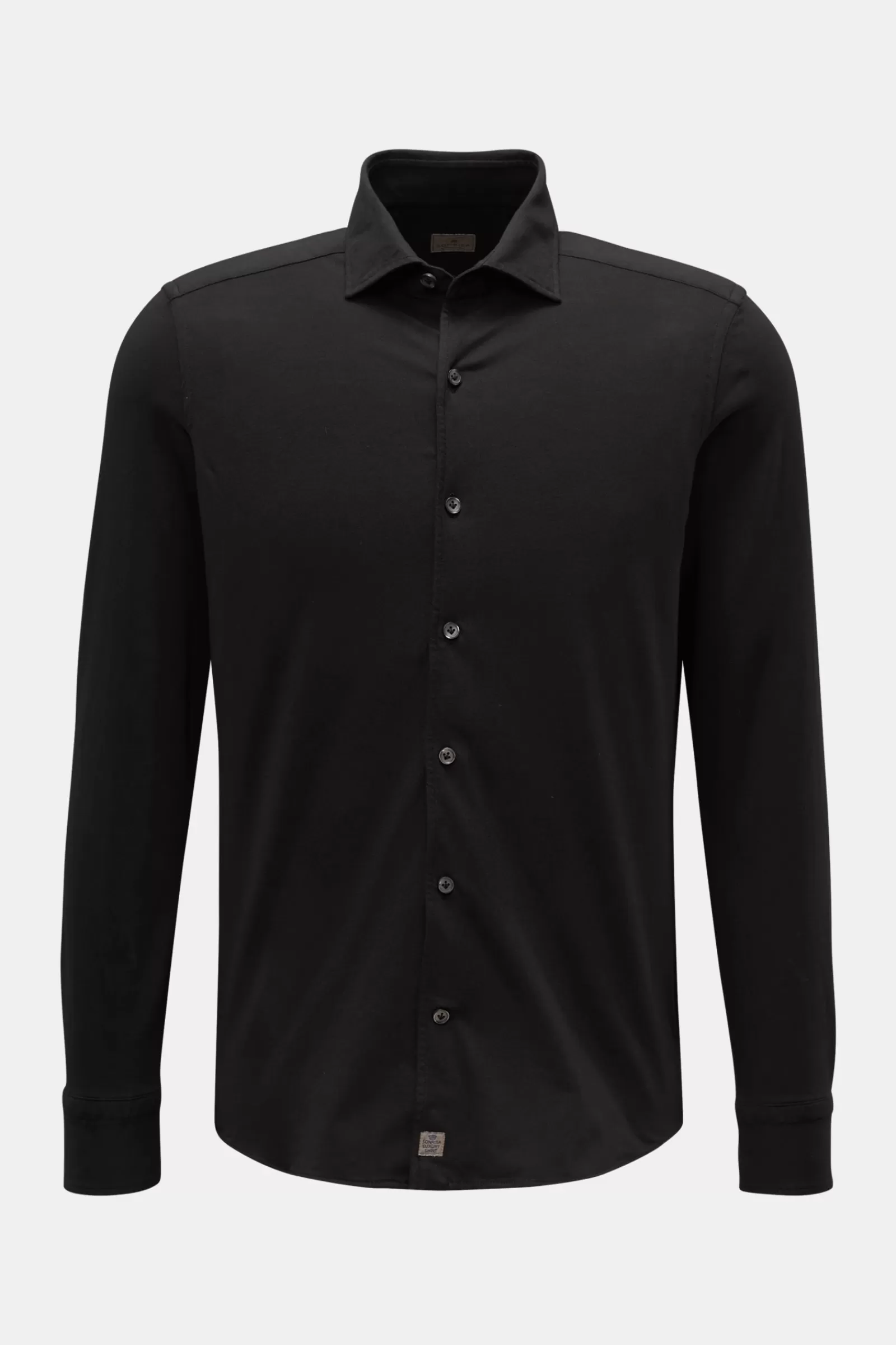 Jersey Shirt Shark Collar Black>Sonrisa Flash Sale