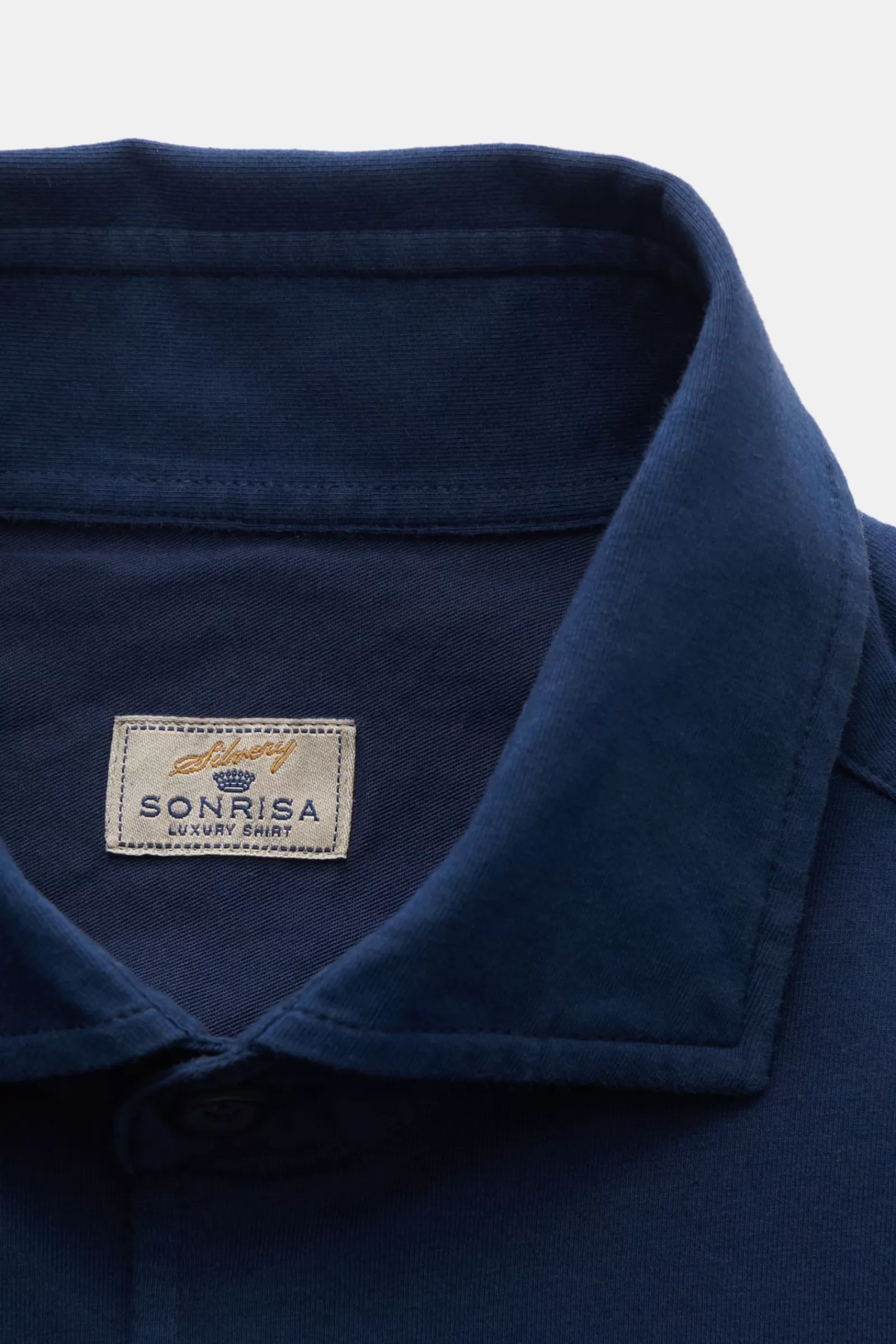 Jersey Shirt Shark Collar Dark Blue>Sonrisa Online