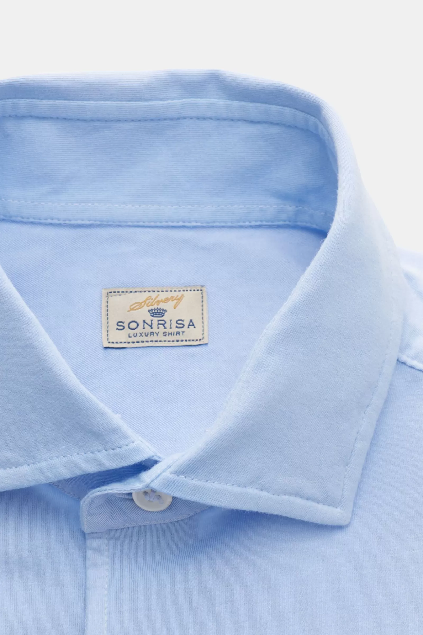 Jersey Shirt Shark Collar Light Blue>Sonrisa Flash Sale