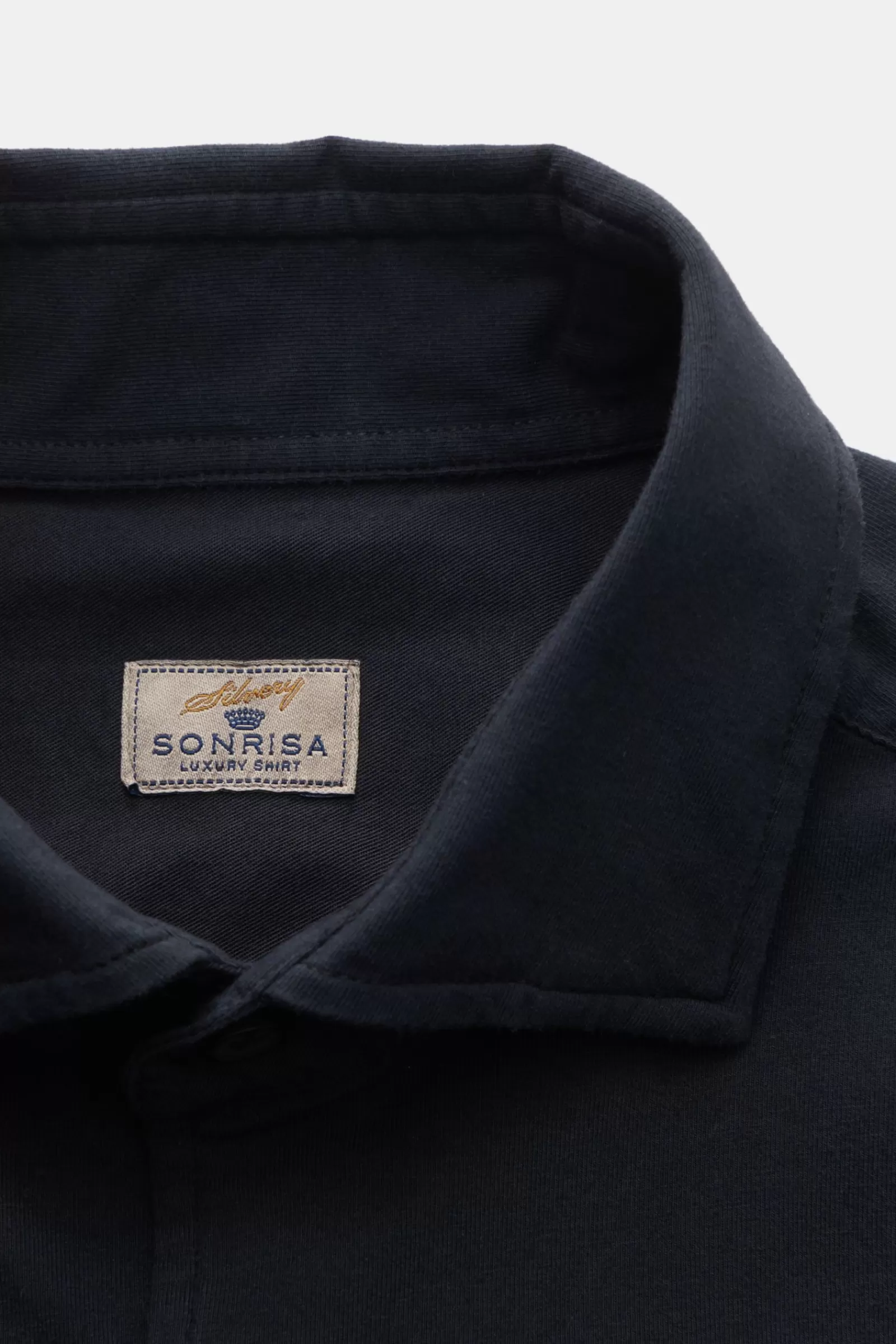 Jersey Shirt Shark Collar Navy>Sonrisa Online