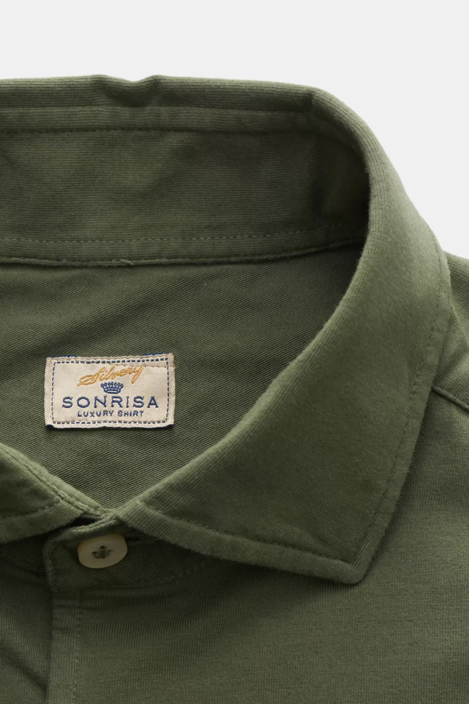 Jersey Shirt Shark Collar Olive>Sonrisa Shop