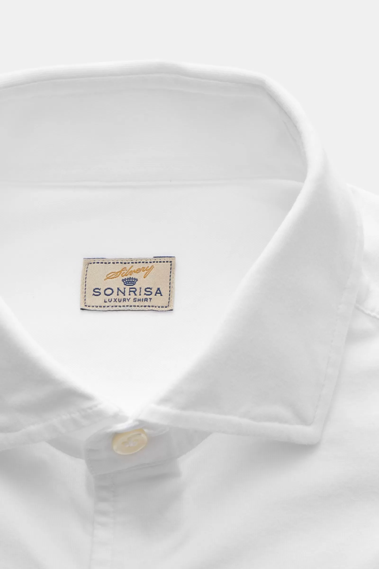 Jersey Shirt Shark Collar White>Sonrisa Clearance