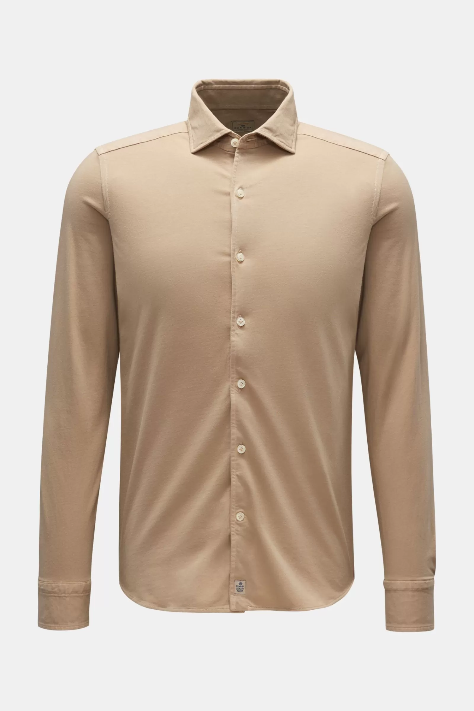 Jersey-Hemd Haifisch-Kragen Beige>Sonrisa Best Sale