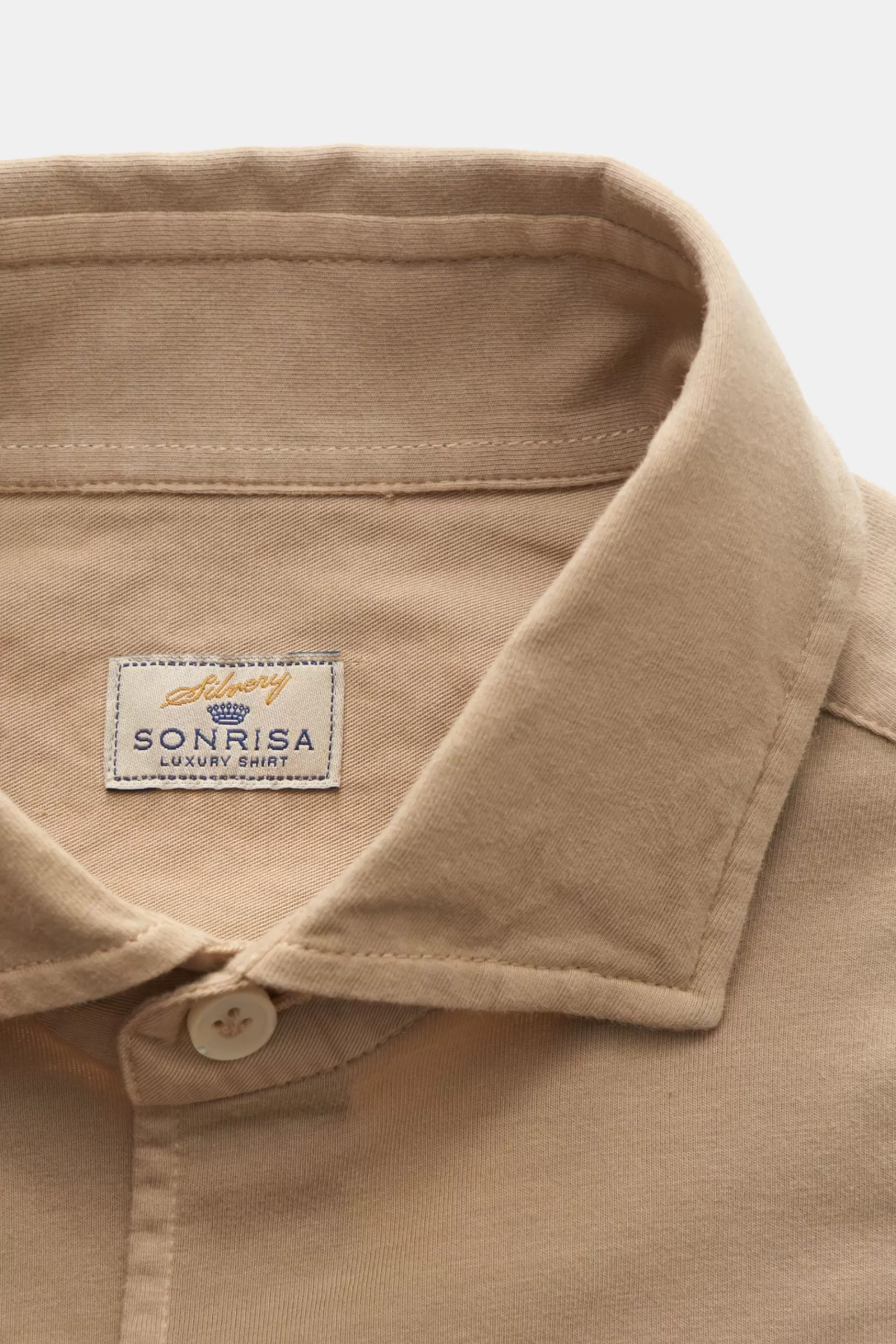 Jersey-Hemd Haifisch-Kragen Beige>Sonrisa Best Sale