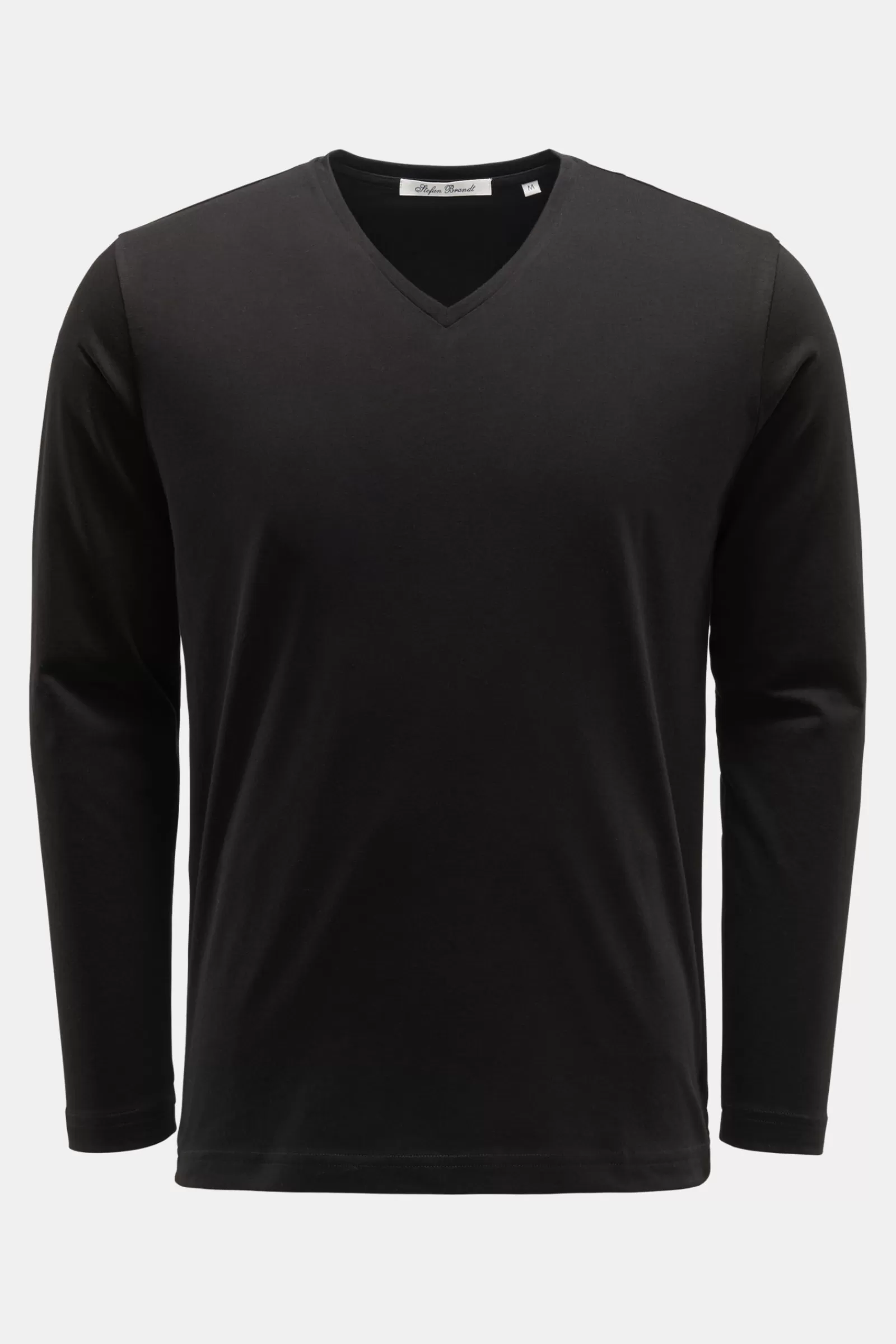 V-Neck Long Sleeve 'Artur' Black>Stefan Brandt Clearance