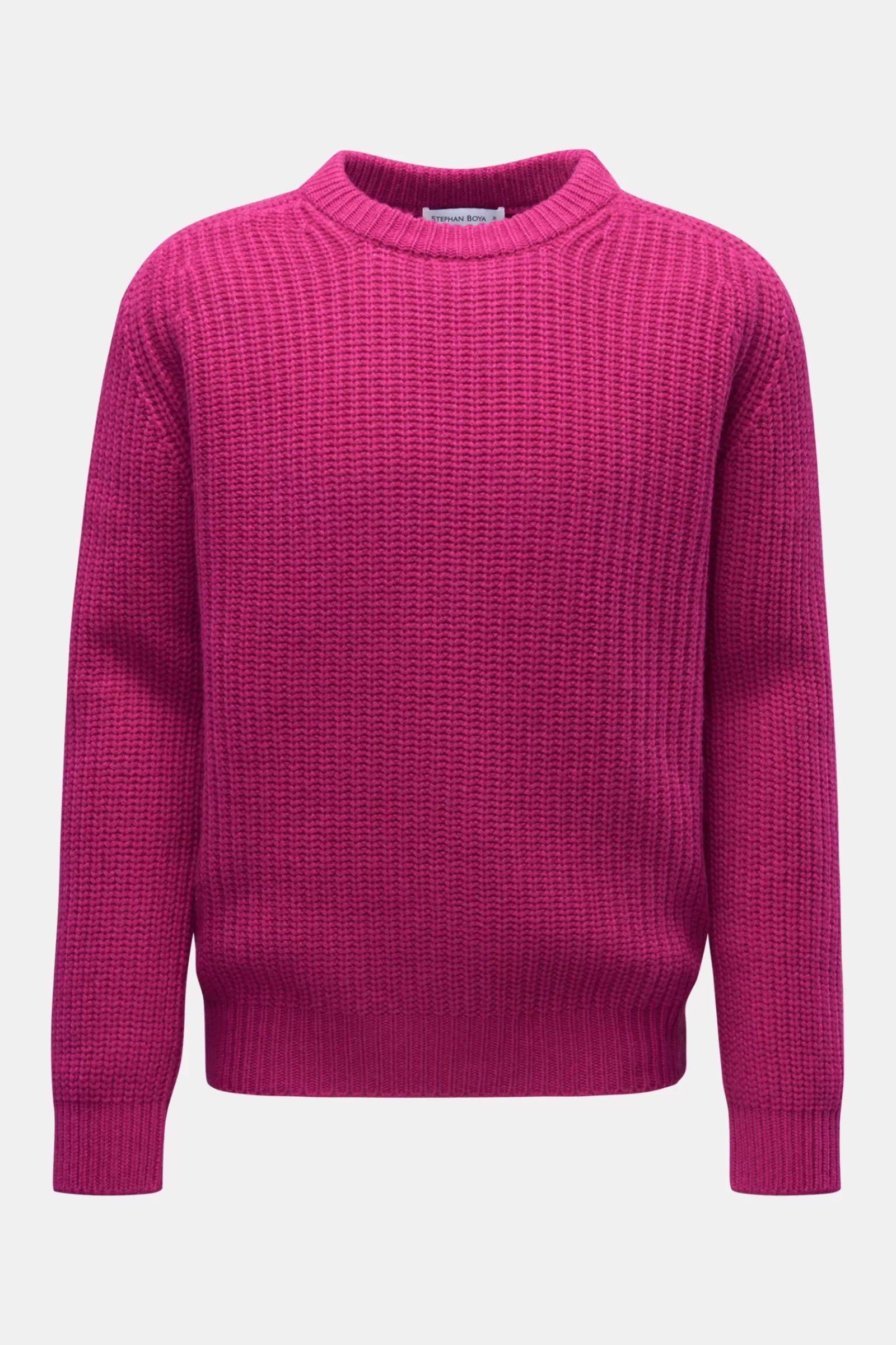 Cashmere Crew Neck Jumper Magenta^Stephan Boya Store