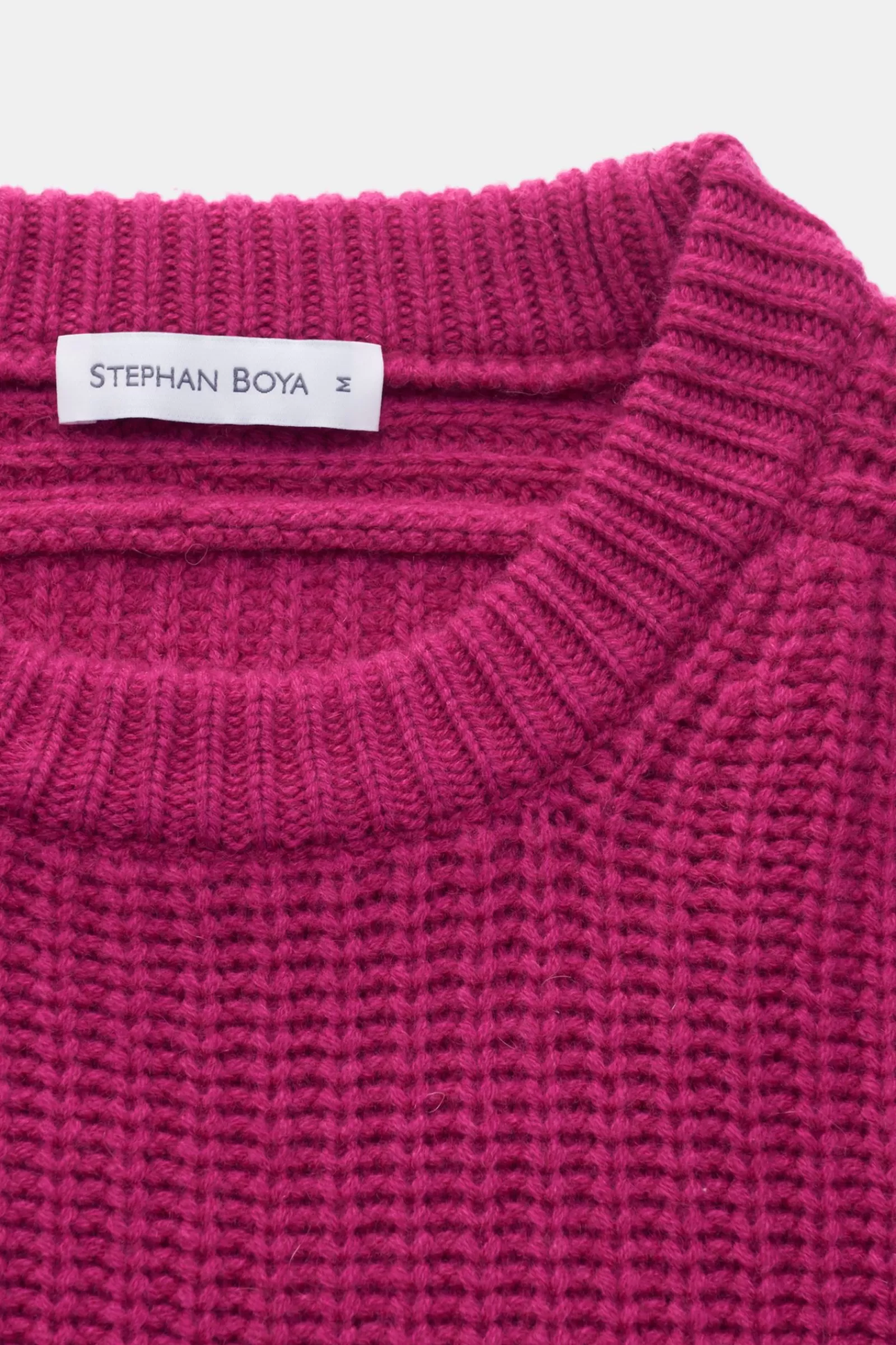 Cashmere Crew Neck Jumper Magenta^Stephan Boya Store