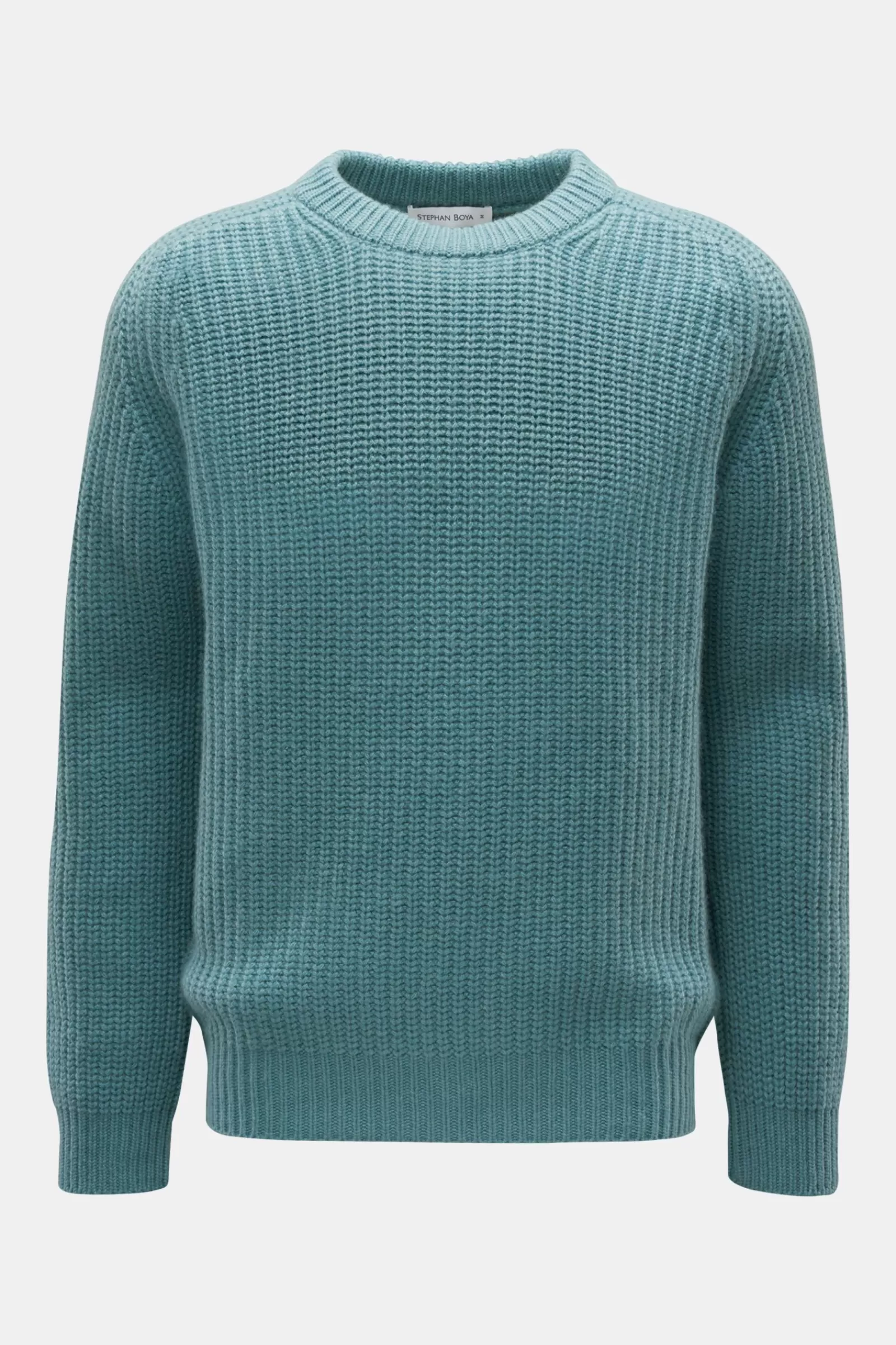 Cashmere Crew Neck Jumper Turquoise^Stephan Boya Cheap