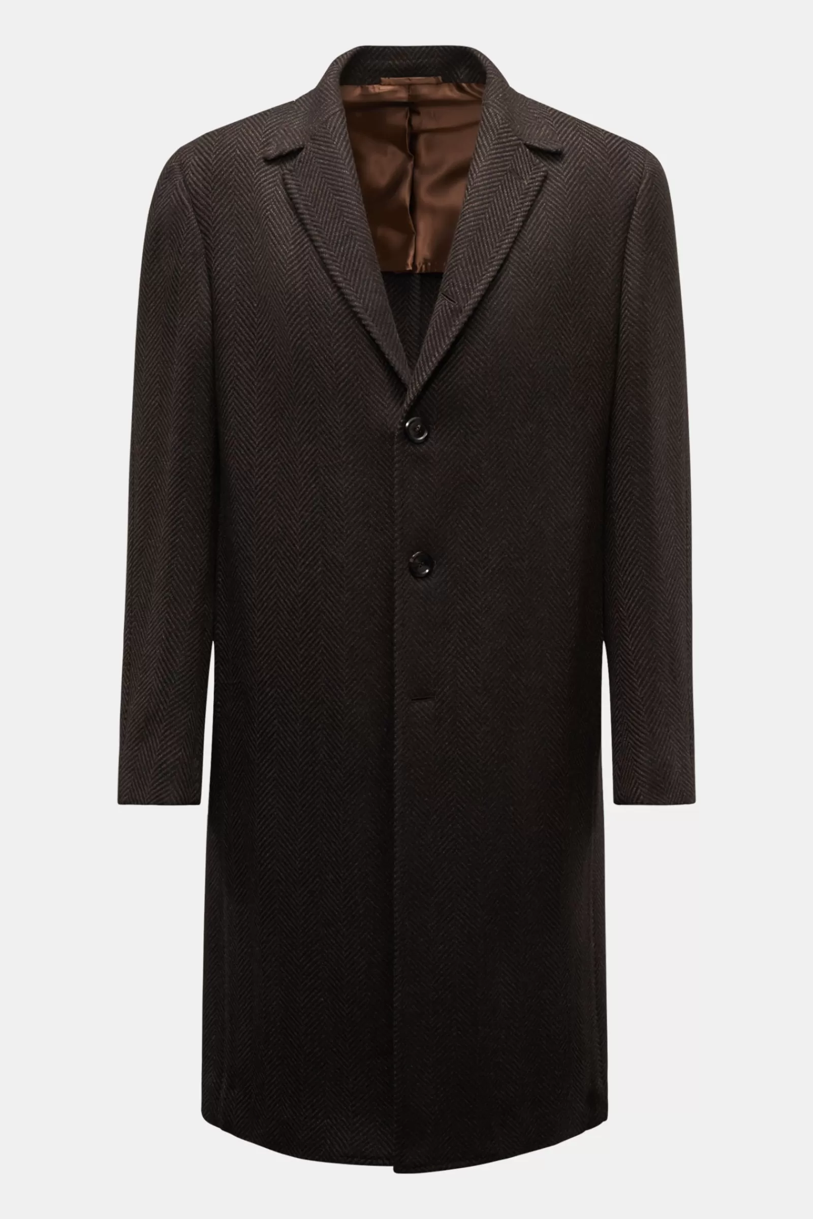 Cashmere Coat 'Cuenea' Brown/Black Striped>Stile Latino Clearance