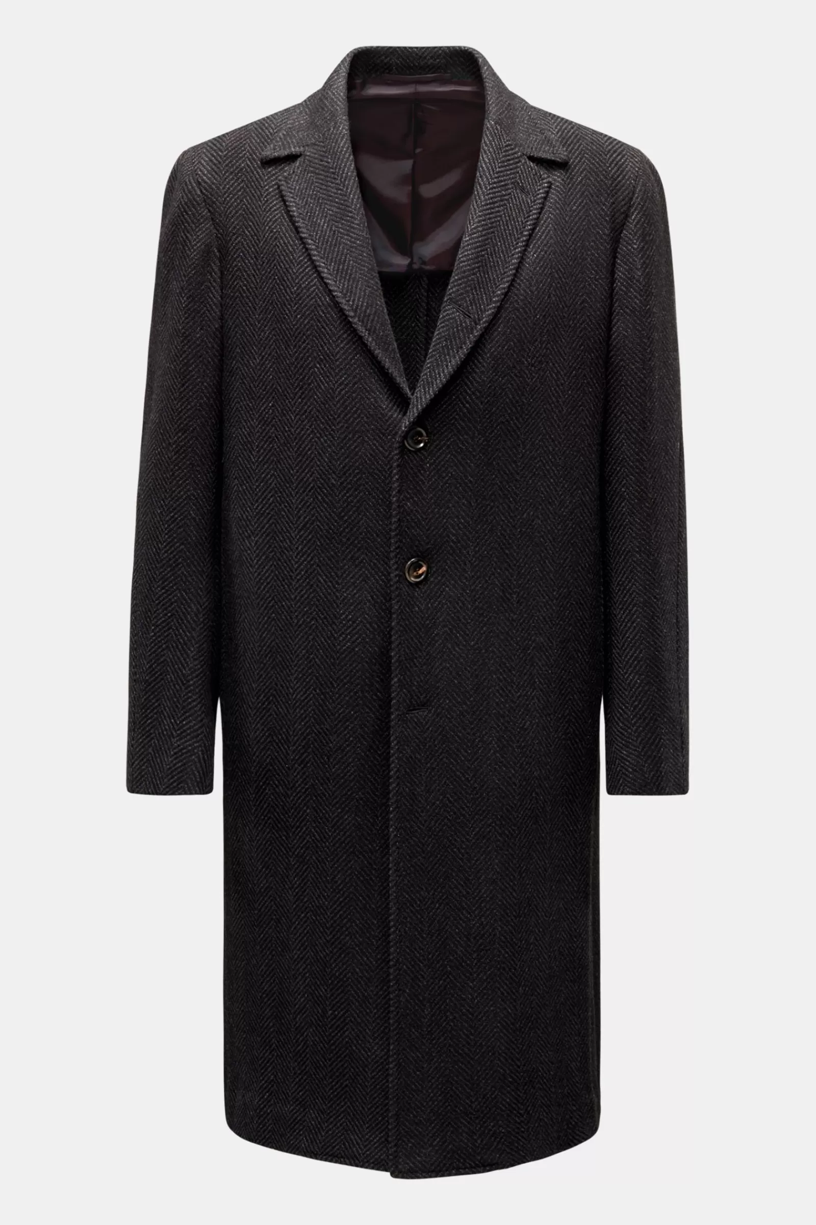 Cashmere Coat 'Cuenea' Dark Grey/Black Striped>Stile Latino Cheap