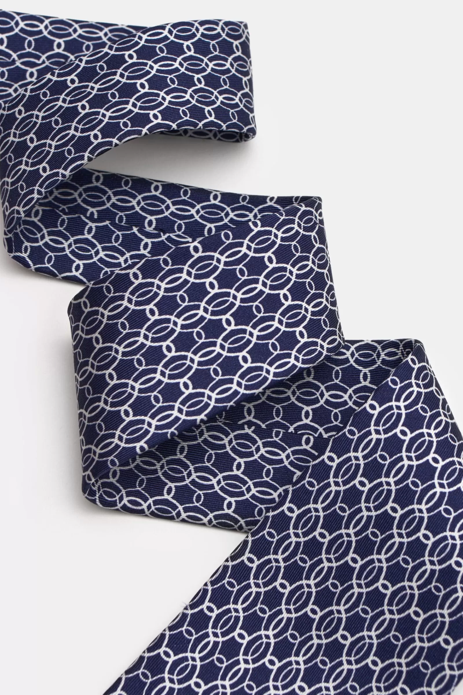 Silk Tie Navy/White Patterned^Stile Latino Cheap