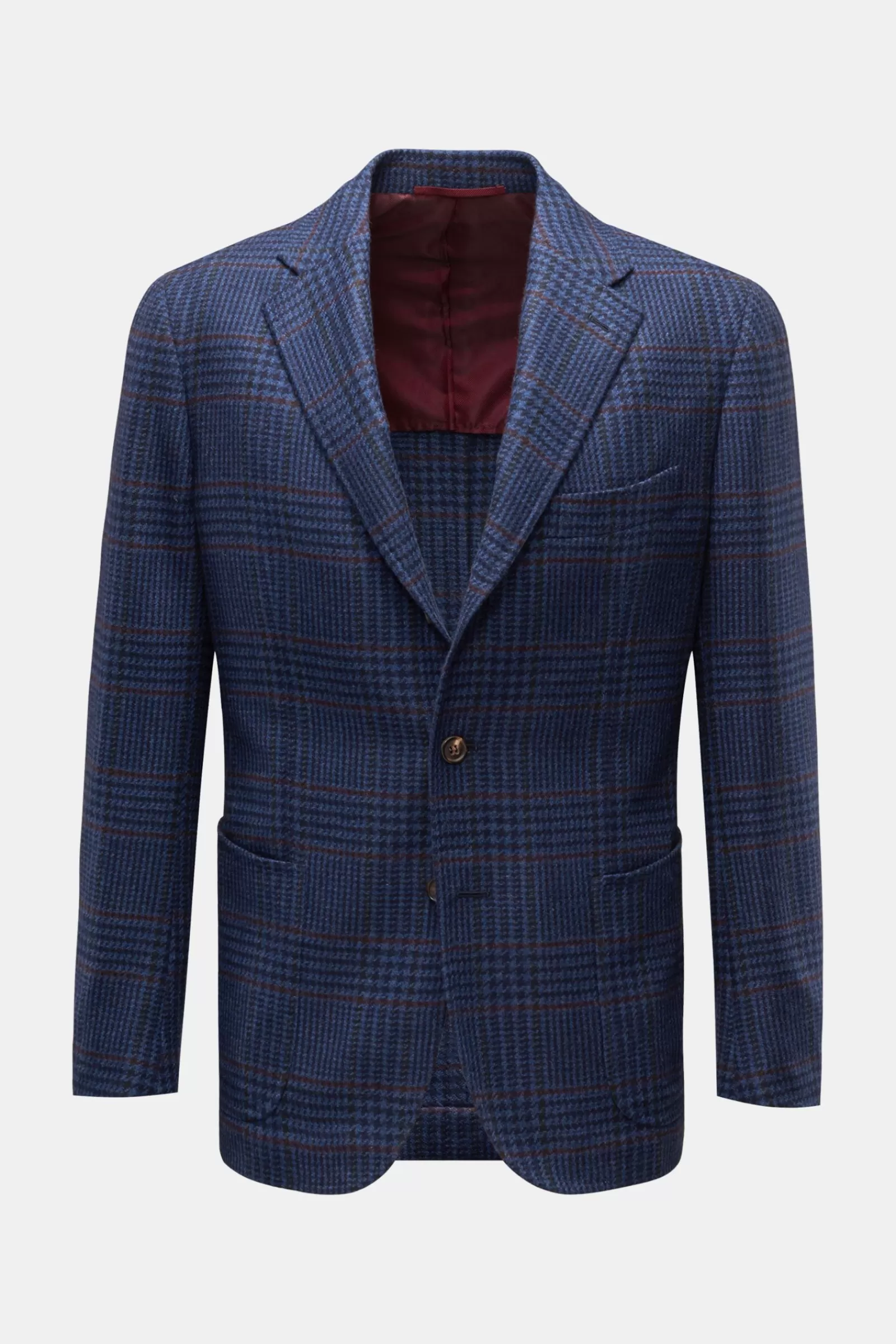 Smart-Casual Jacket 'Fausto' Grey-Blue/Burgundy Checked>Stile Latino Cheap