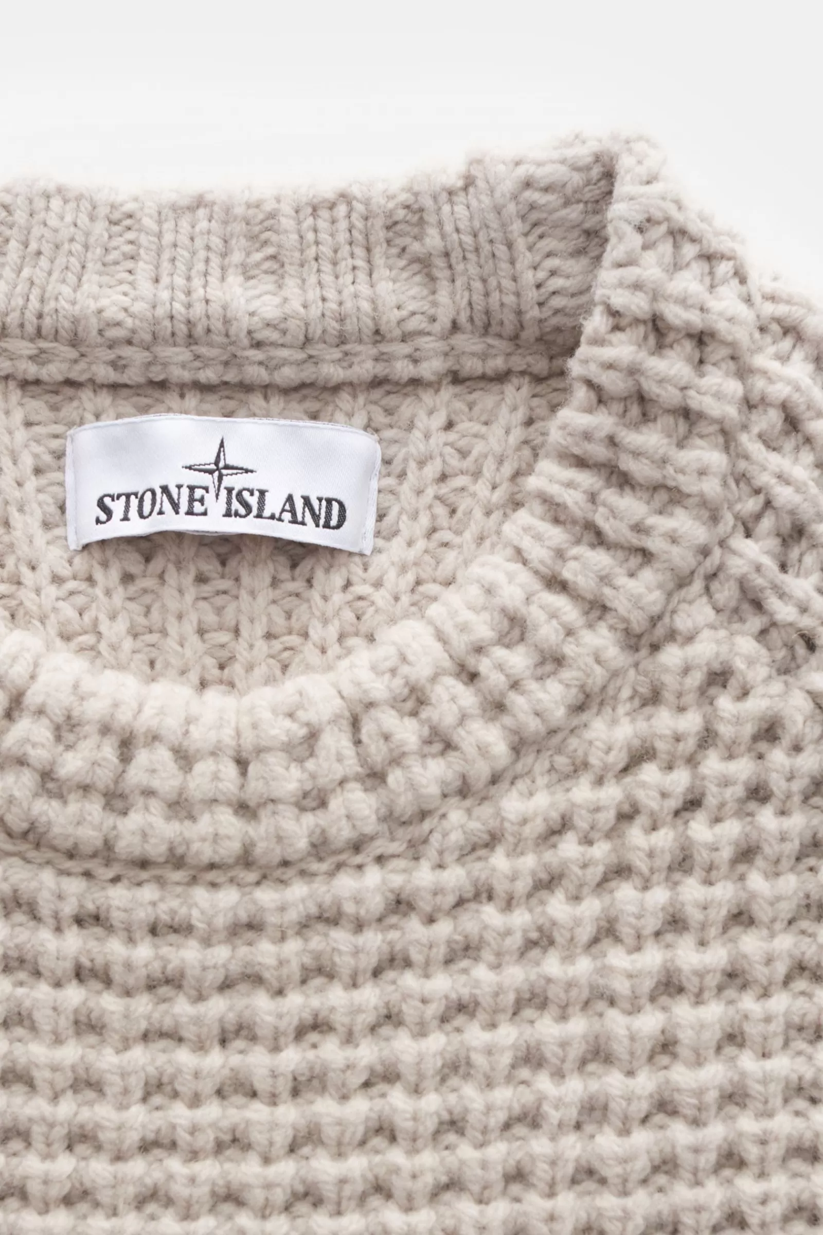 Crew Neck Jumper Beige^Stone Island Cheap