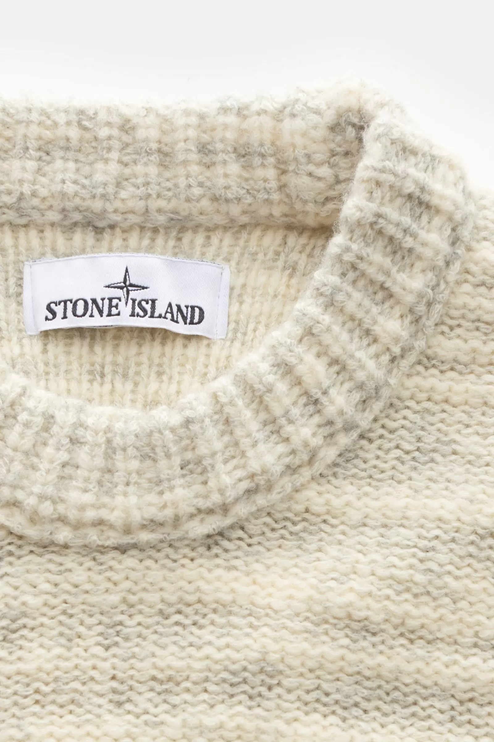 Crew Neck Jumper Cream/Light Grey^Stone Island Sale