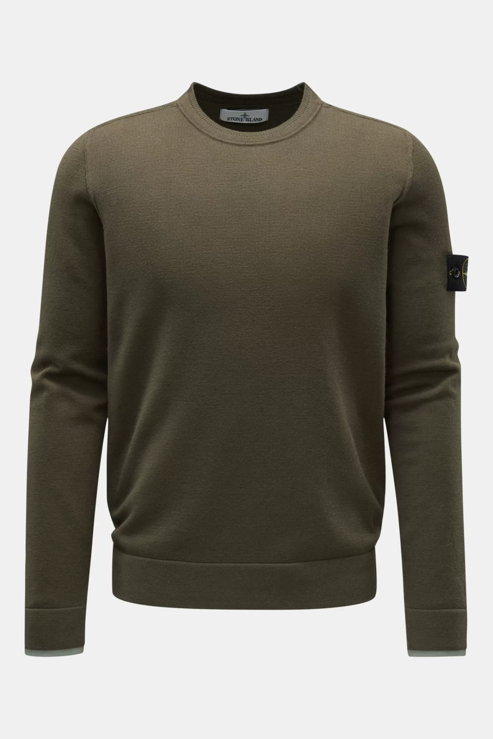 Crew Neck Jumper Dark Olive^Stone Island New