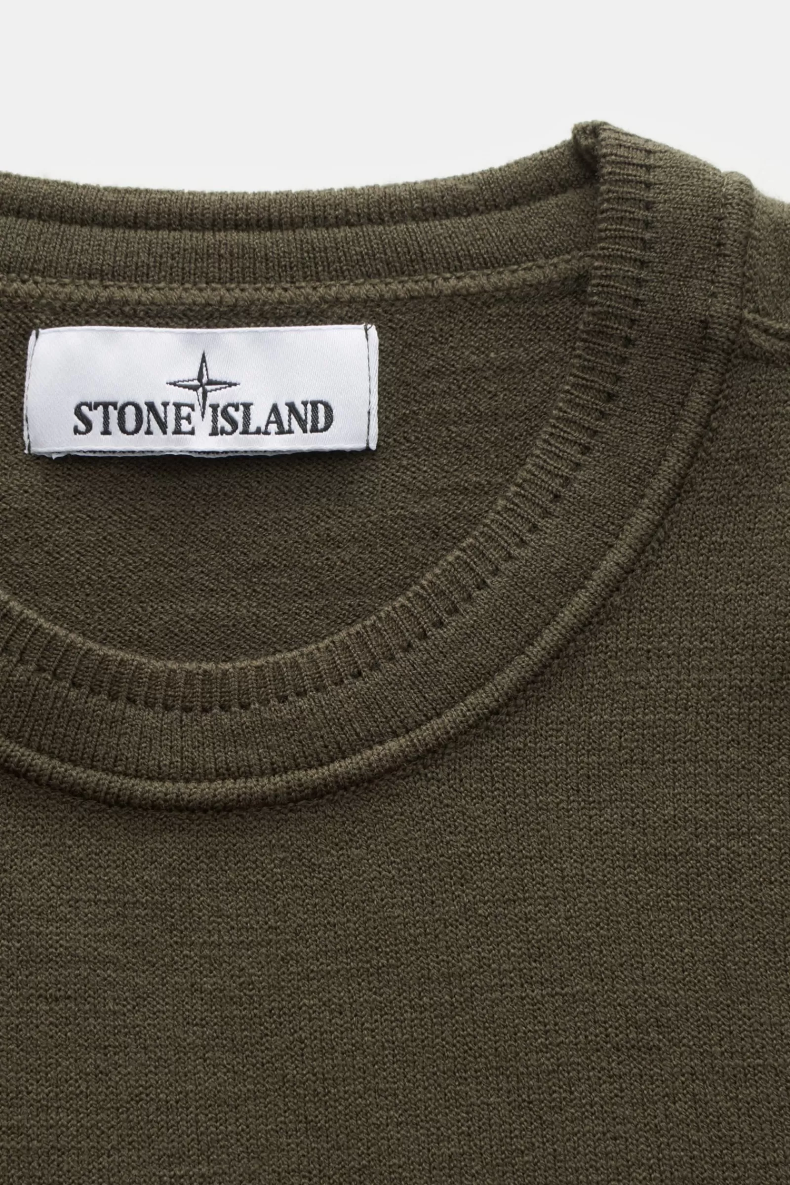 Crew Neck Jumper Dark Olive^Stone Island New