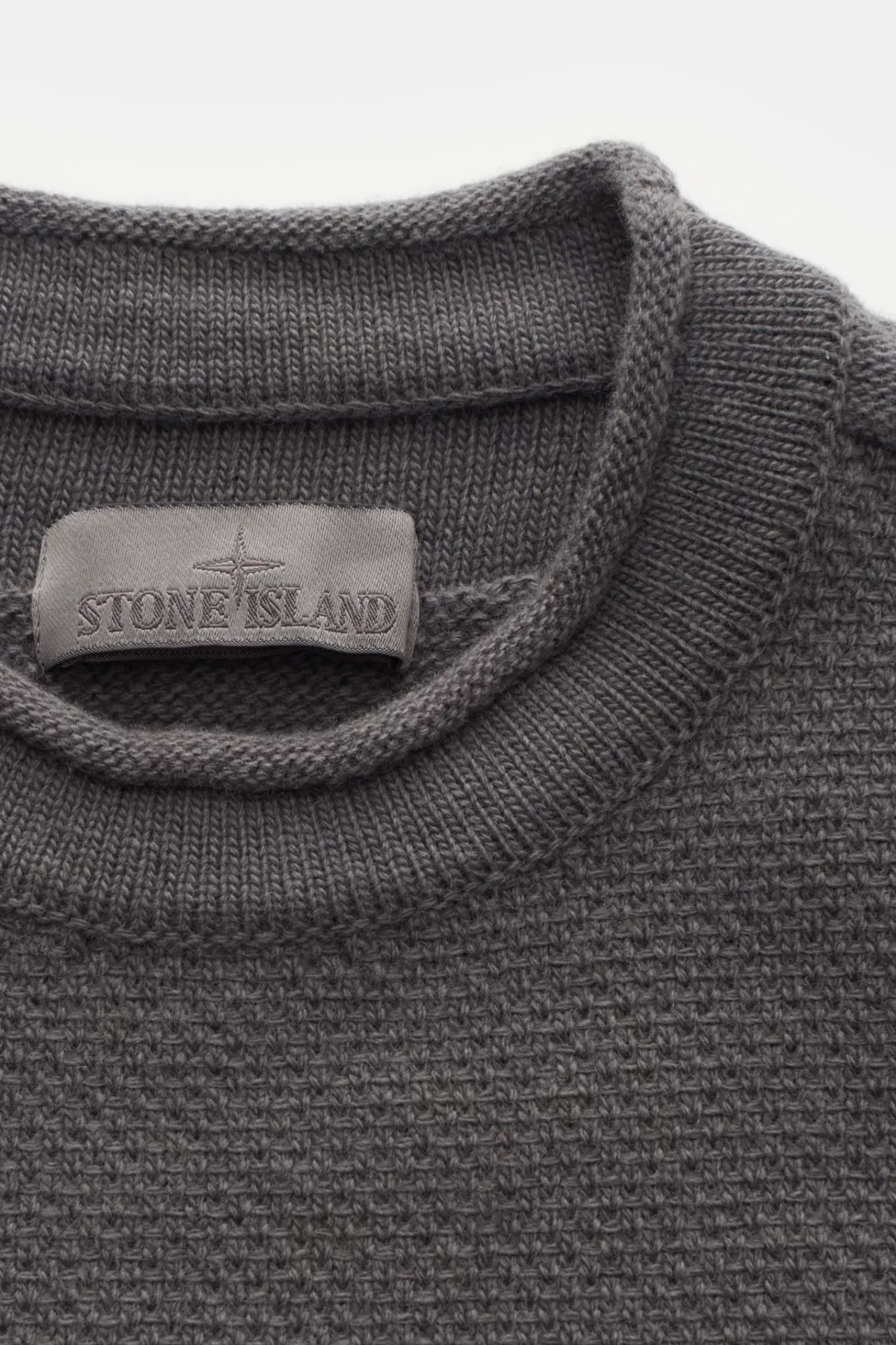 Crew Neck Jumper 'Ghost Piece' Grey^Stone Island Clearance