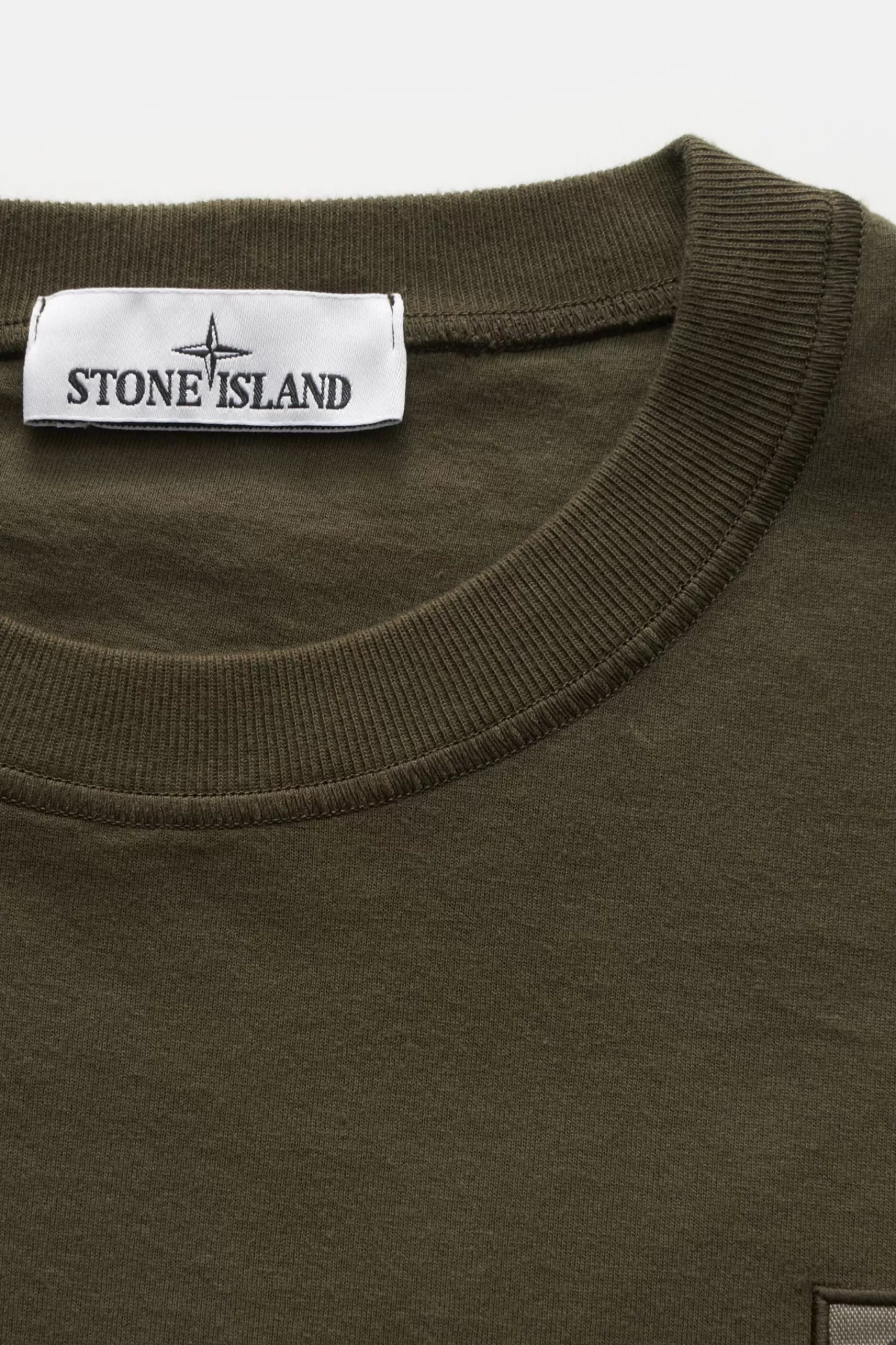 Crew Neck Long Sleeve Dark Olive>Stone Island Clearance