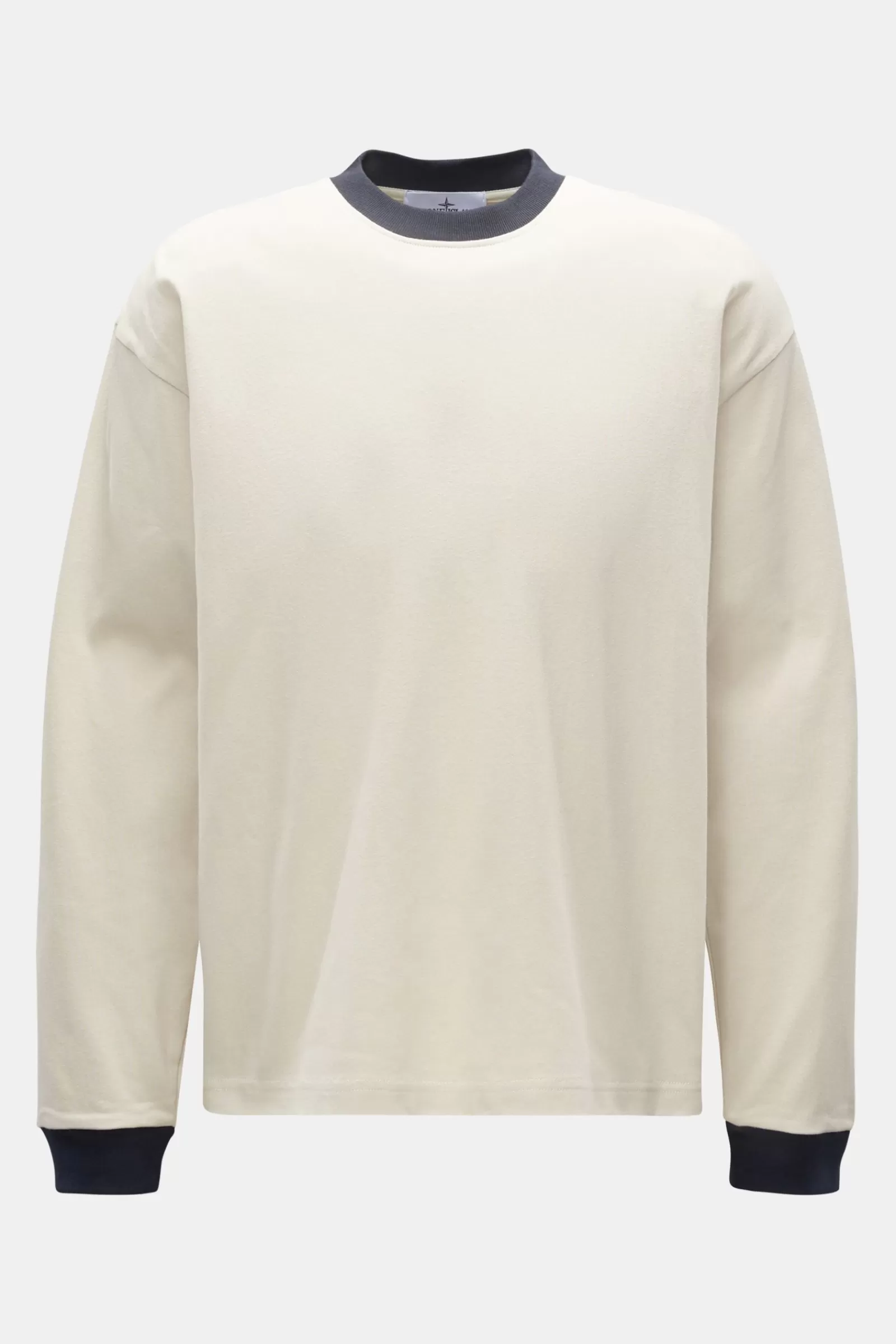 Crew Neck Long Sleeve 'Marina' Cream/Navy>Stone Island Store