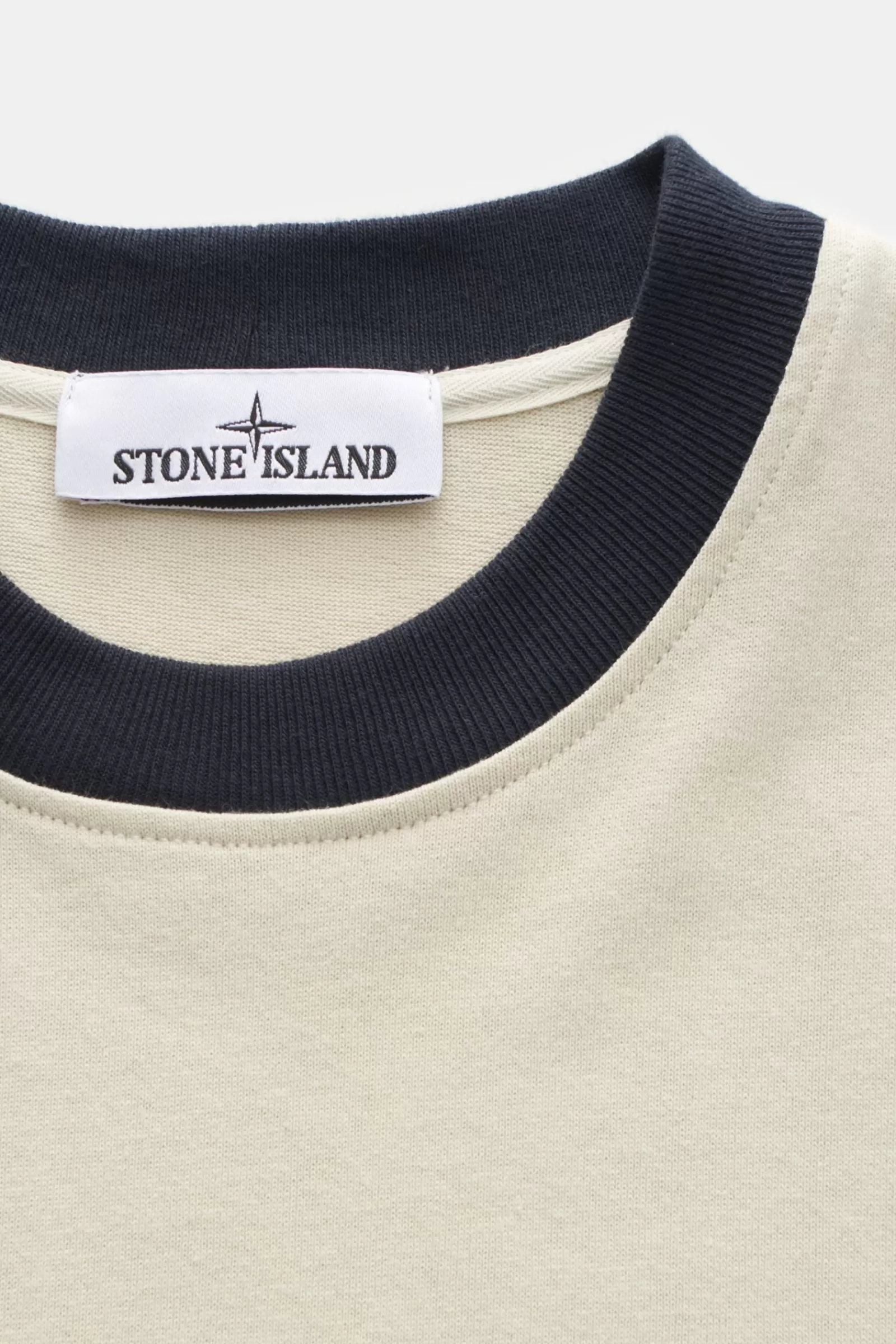 Crew Neck Long Sleeve 'Marina' Cream/Navy>Stone Island Store